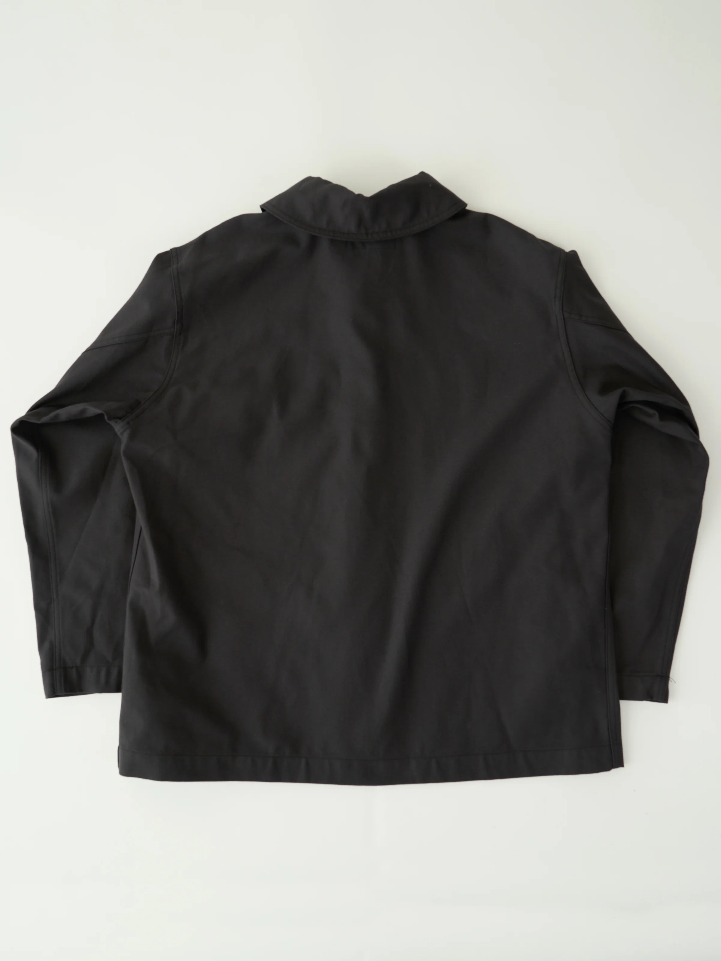 Shawl Collar Jacket - Black Cotton Reverse Sateen - Image 2