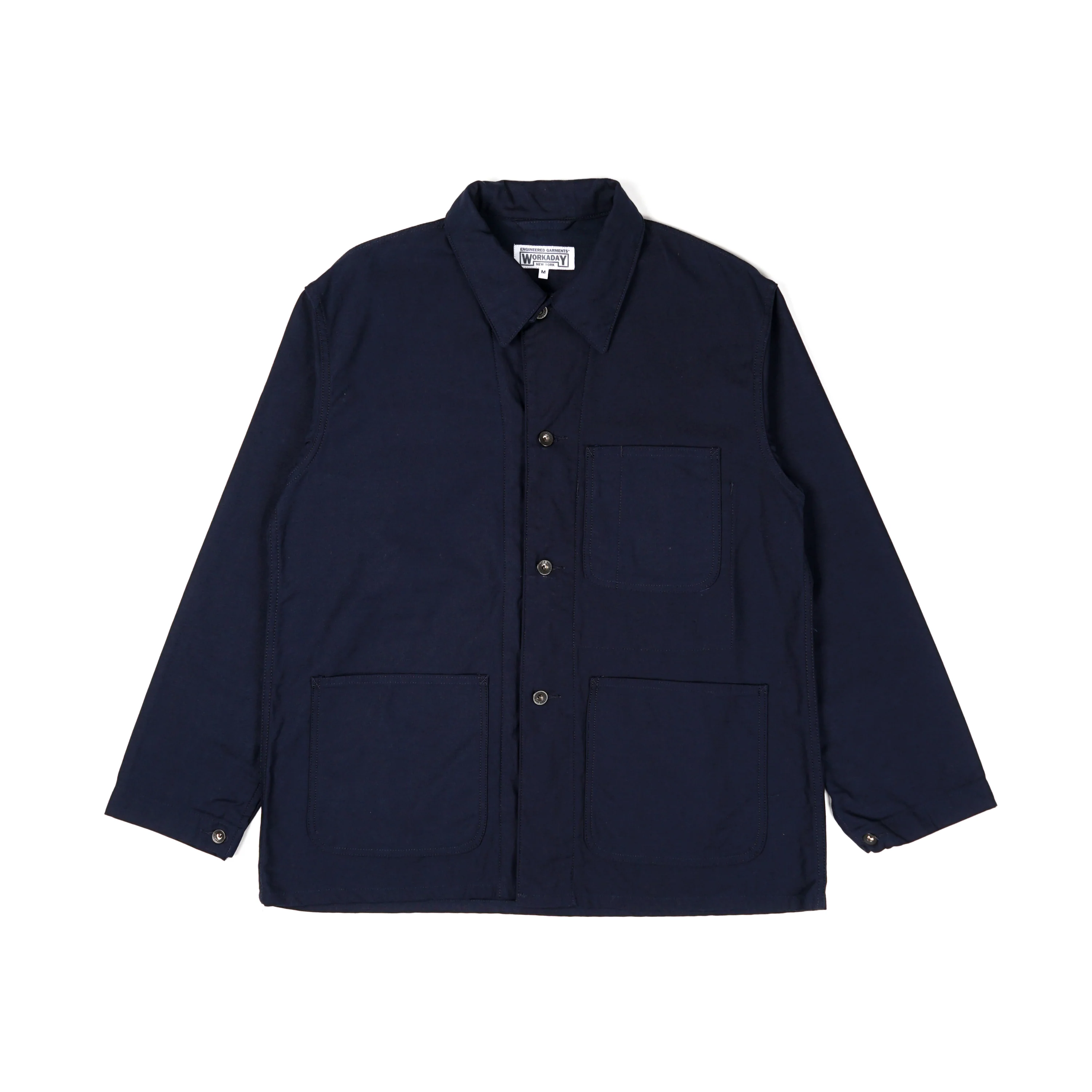 Utility Jacket - Dark Navy Cotton Reverse Sateen