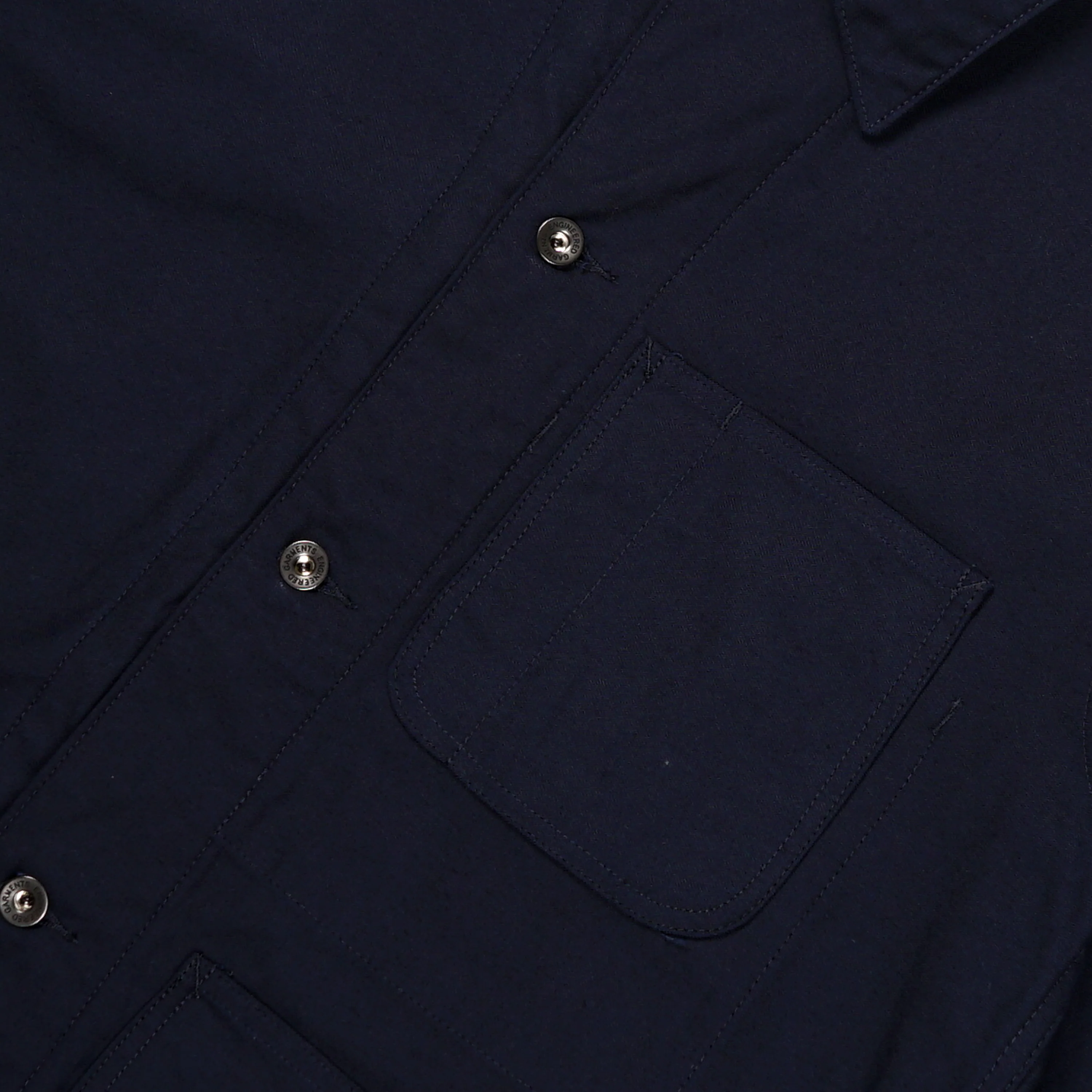 Utility Jacket - Dark Navy Cotton Reverse Sateen - Image 3