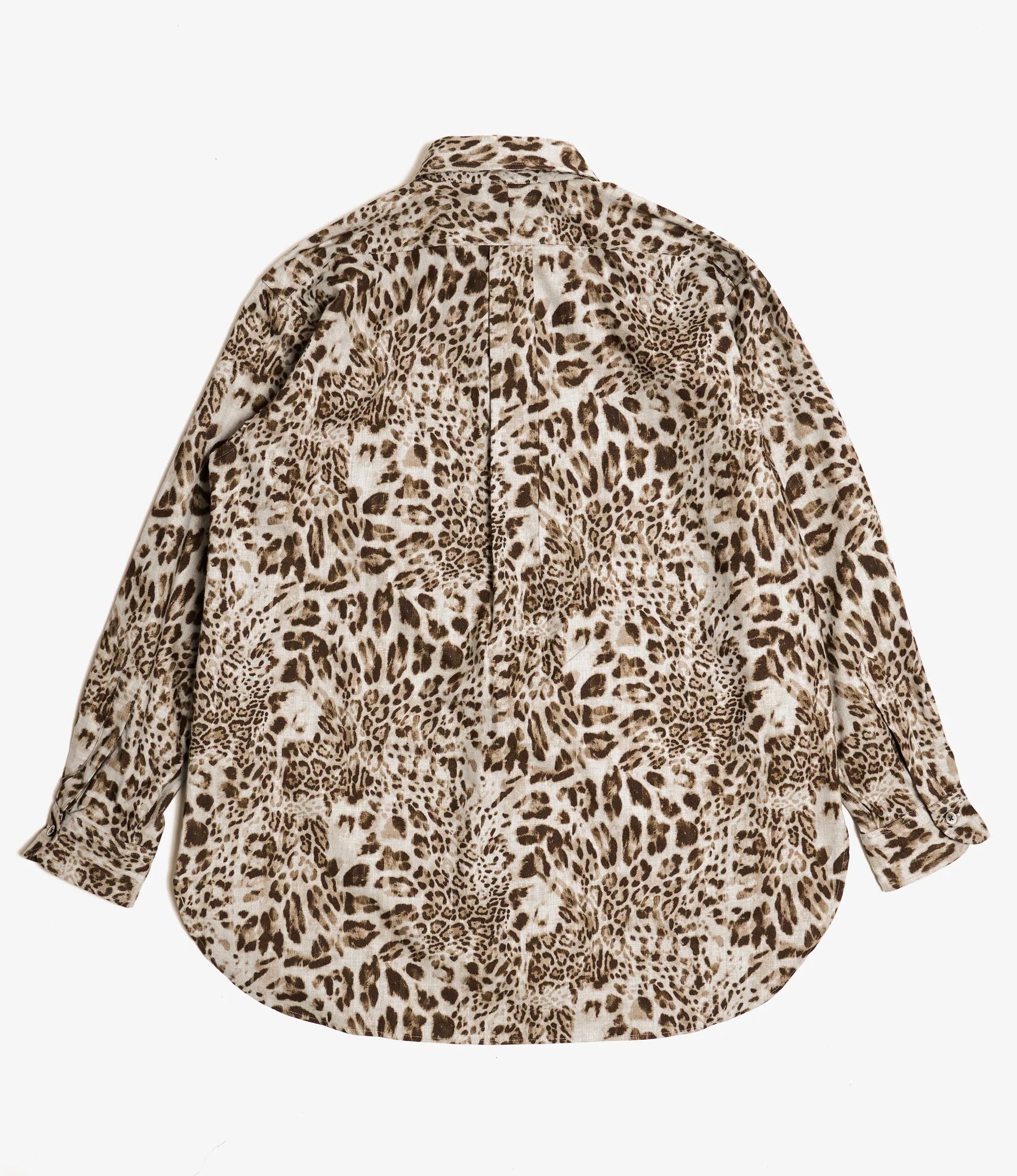 19th Century BD Shirt - Nepenthes Sp. - Grey Cotton Leopard Print Flannel - Image 2