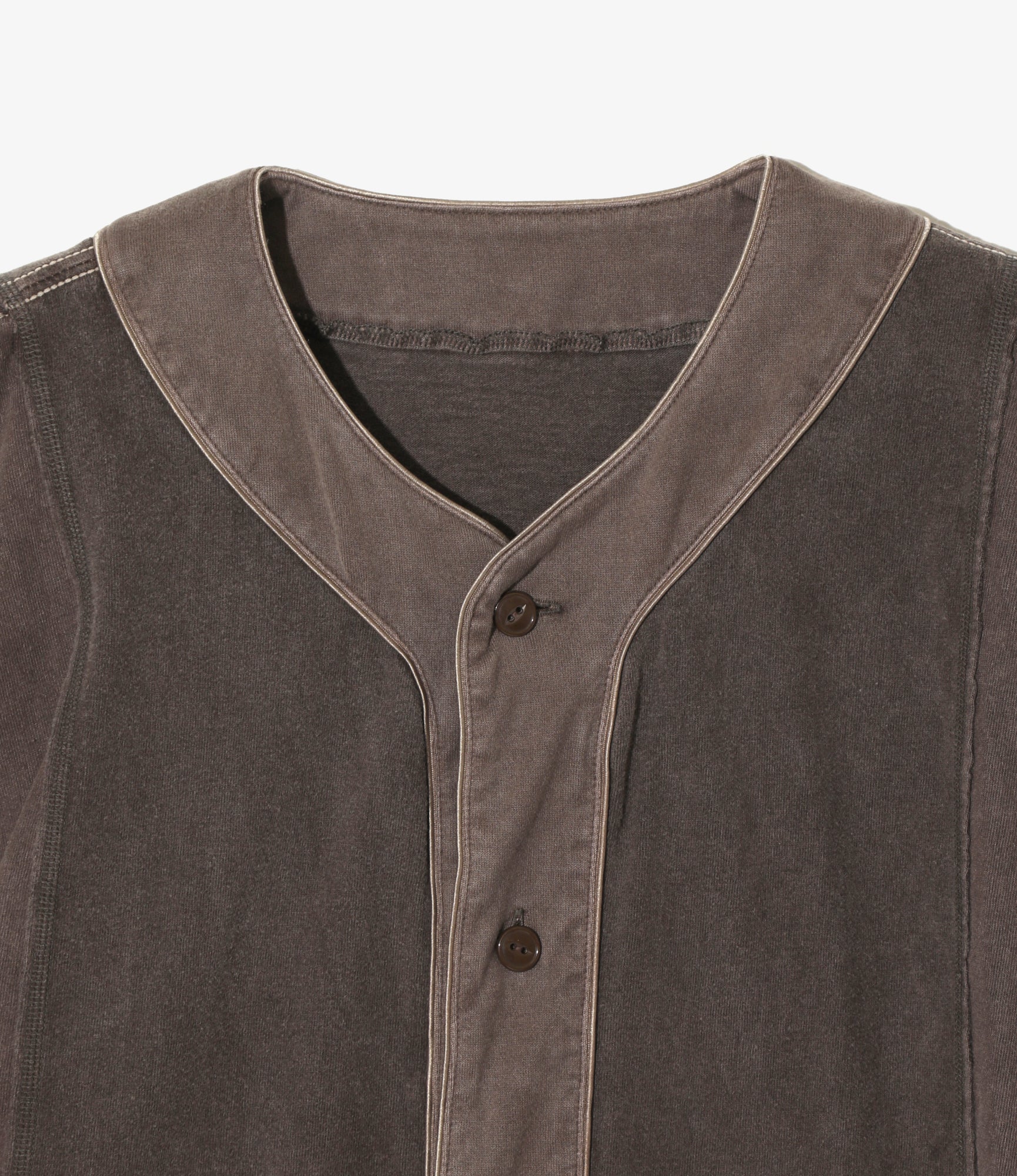 3 Cut Wide Baseball Tee - Brown - Over Dye - Image 2