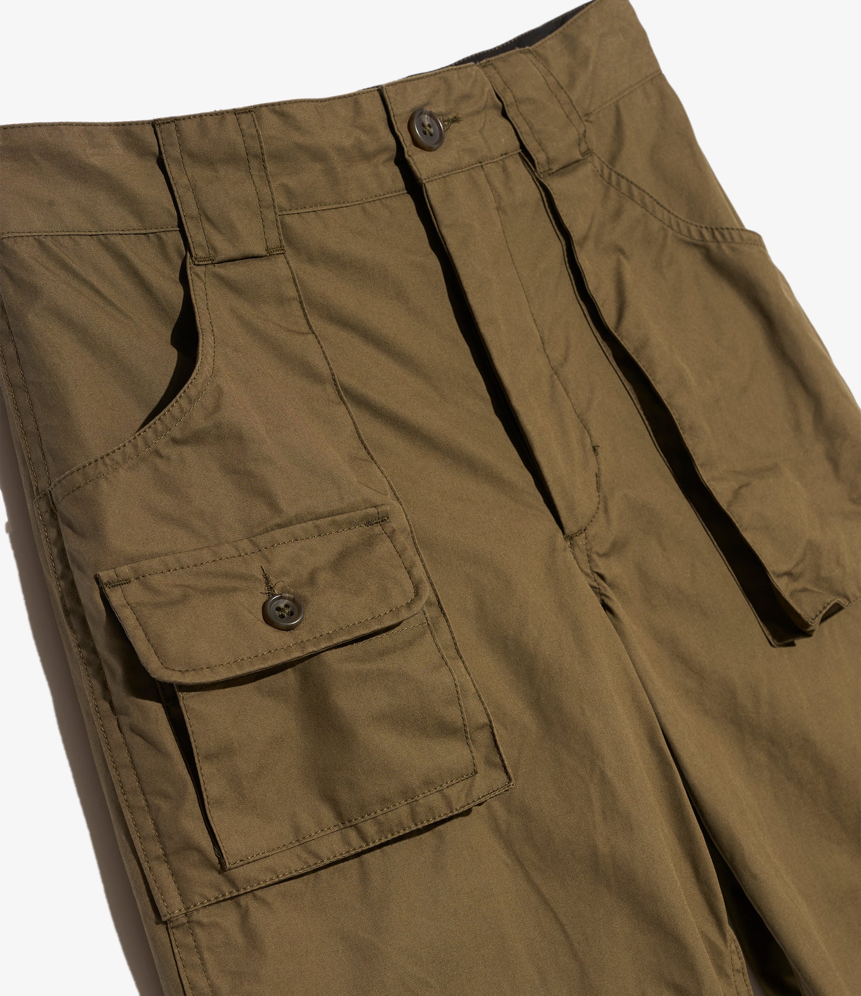5P Pant - Olive Coated Cotton Cloth - Image 2