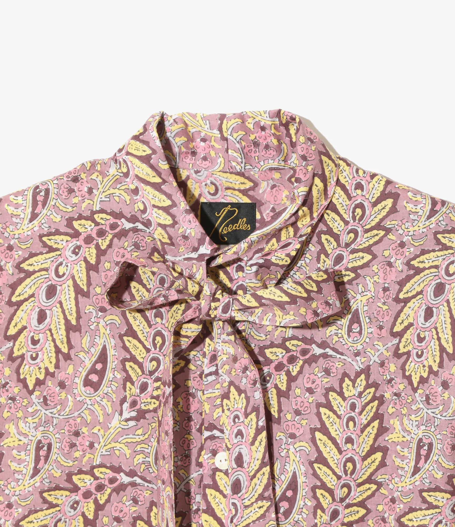 Ascot Collar Dress - Paisley - Printed Cotton Lawn - Image 3