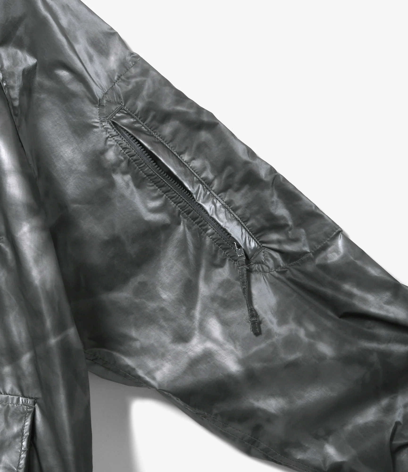 Atlantic Parka - Silver Nylon Shadow Print - Image 3