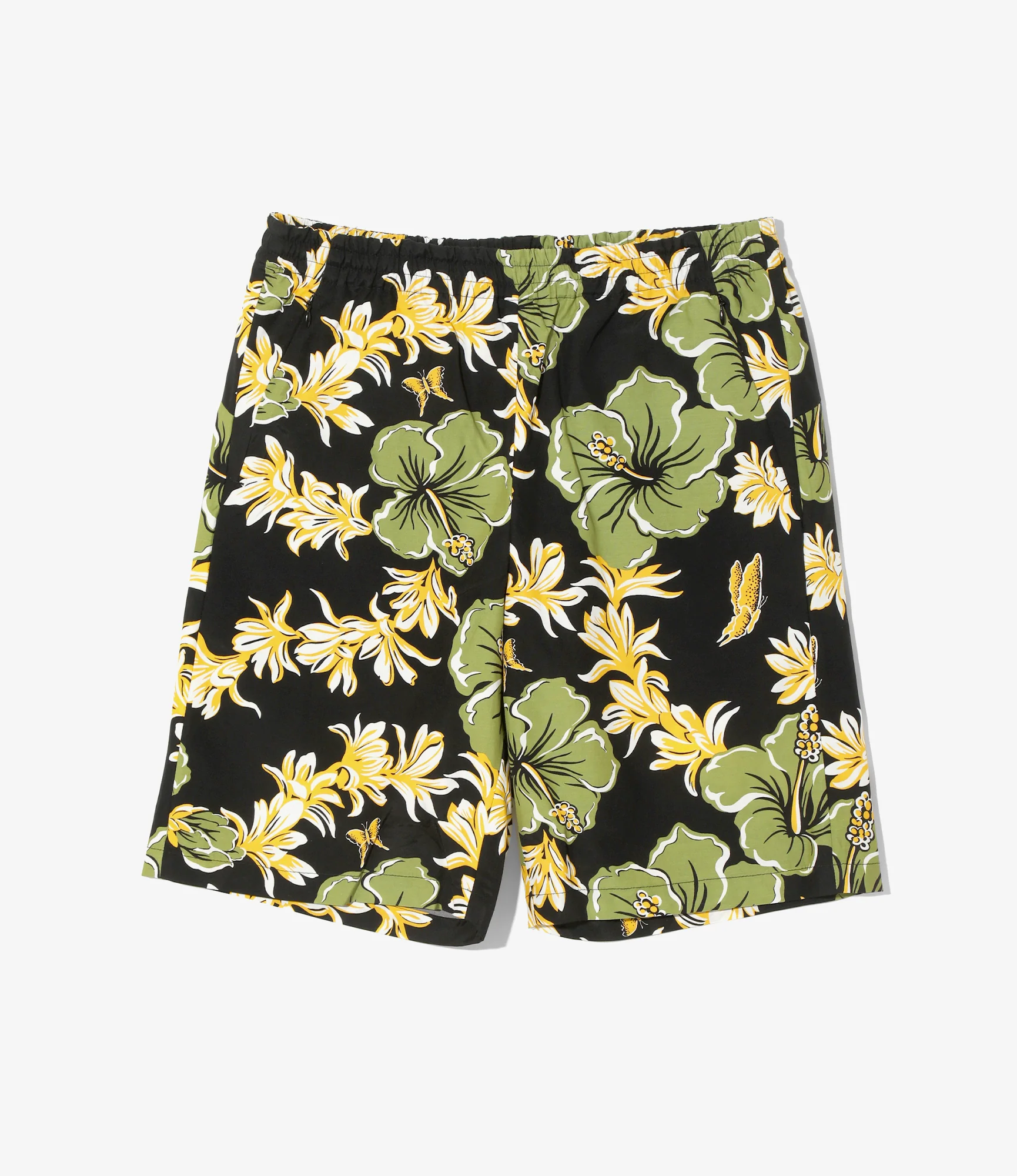 Basketball Short - Black - C/R Printed Flower & Papillon