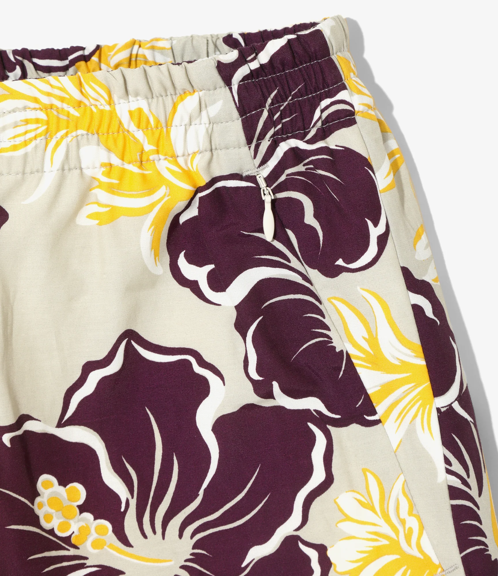 Basketball Short - Ivory - C/R Printed Flower & Papillon - Image 2
