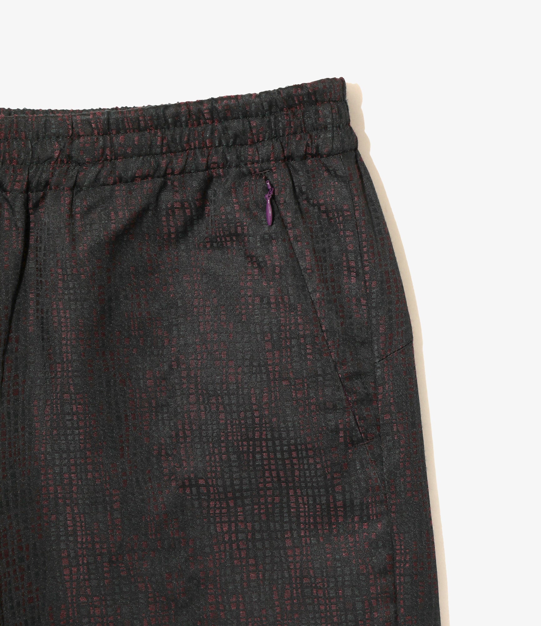 Basketball Short - Red - Tiny Square Jacquard - Image 2