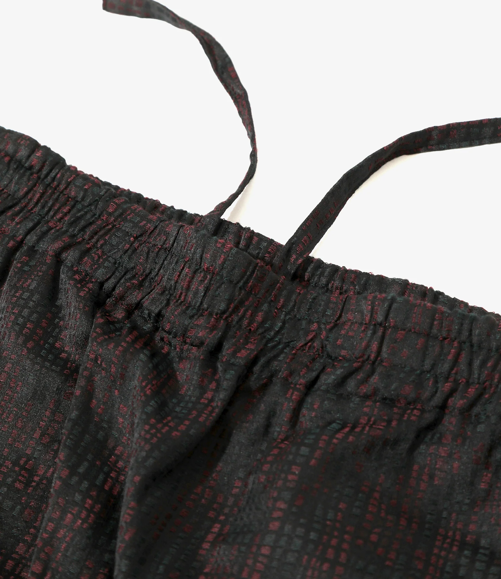 Basketball Short - Red - Tiny Square Jacquard - Image 3
