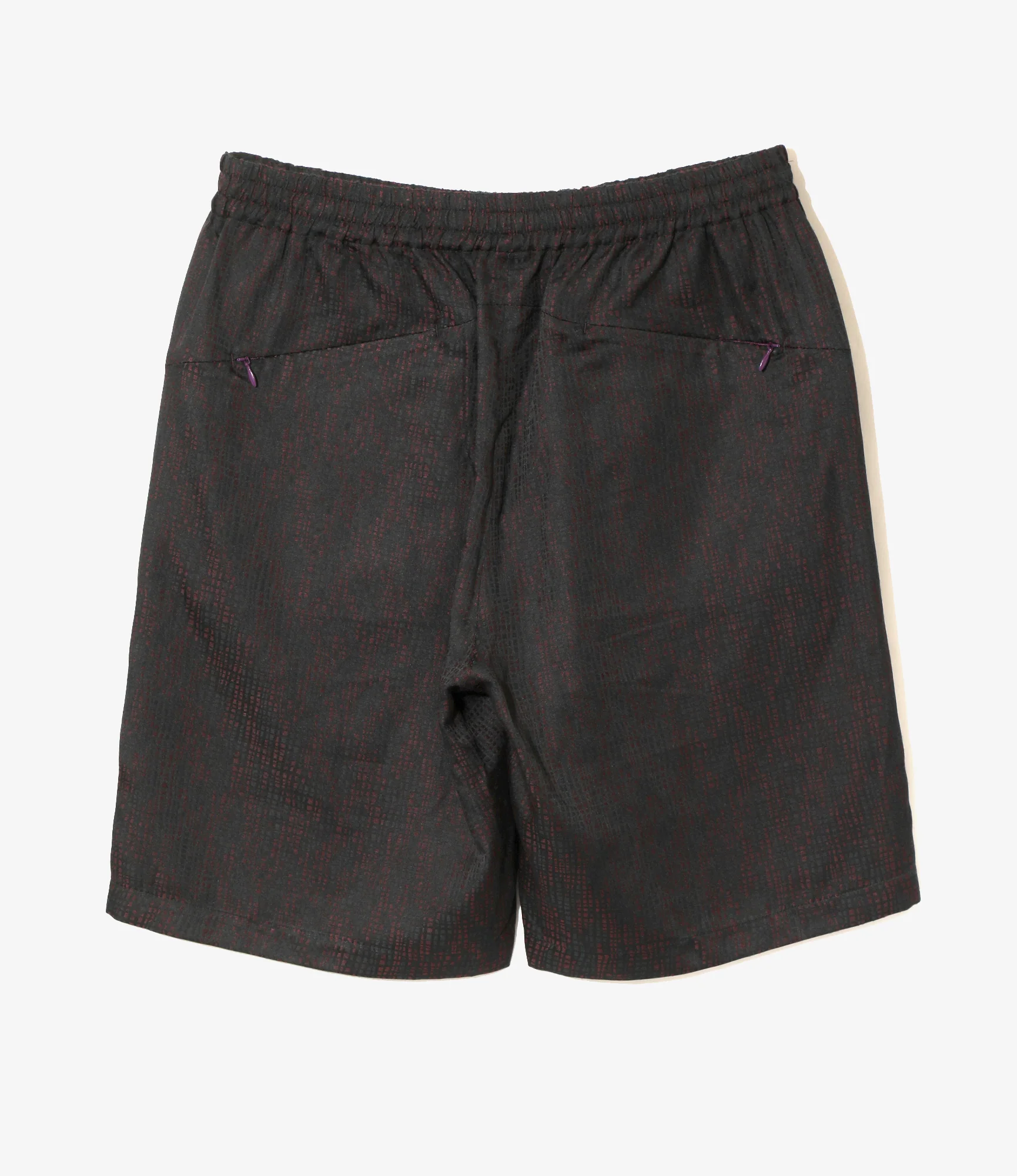 Basketball Short - Red - Tiny Square Jacquard - Image 4