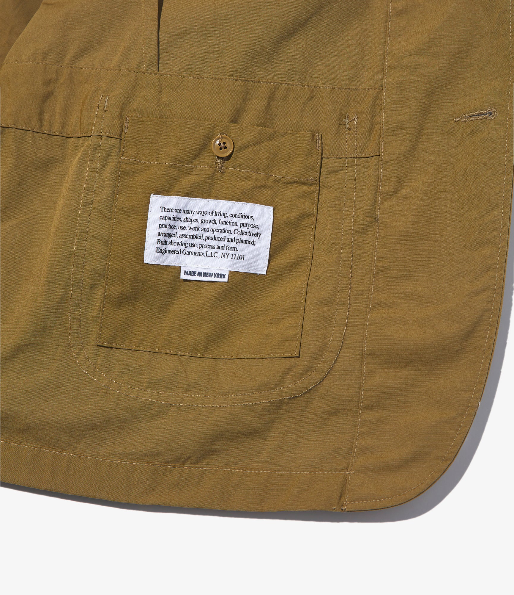 Bedford Jacket - Dk. Khaki Cotton Crosgrain - Image 4