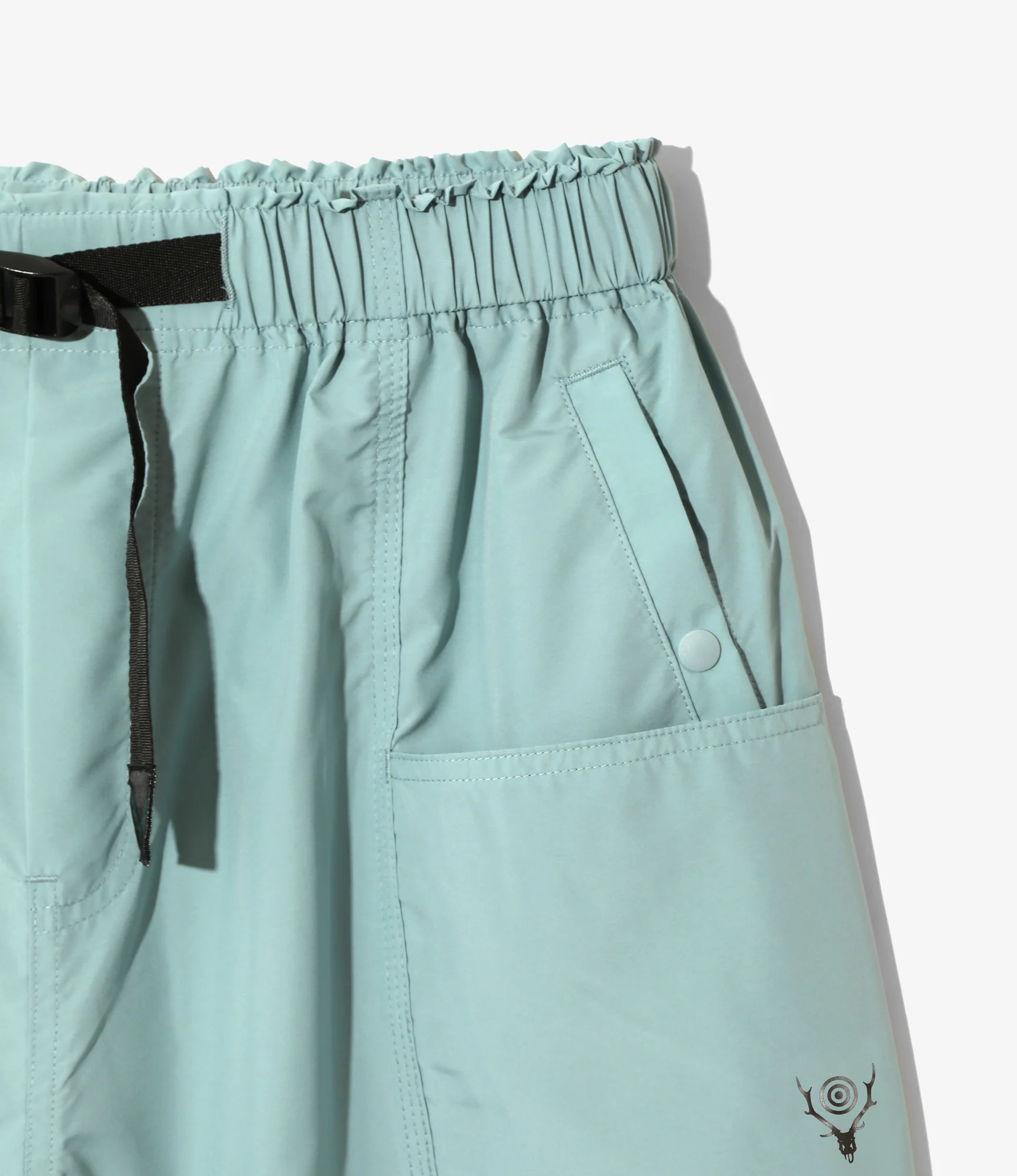 Belted C.S. Pant - Sax - Poly Taffeta - Image 2