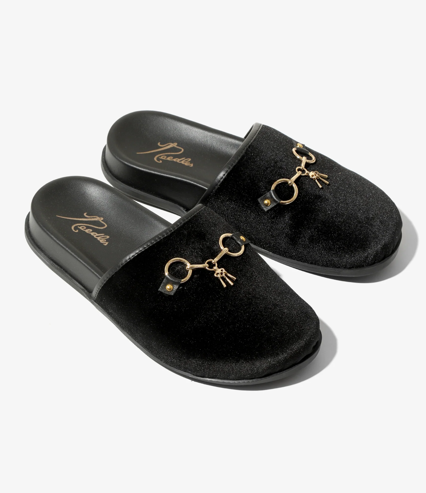 Bit Tassel Velvet Slip-In - Black