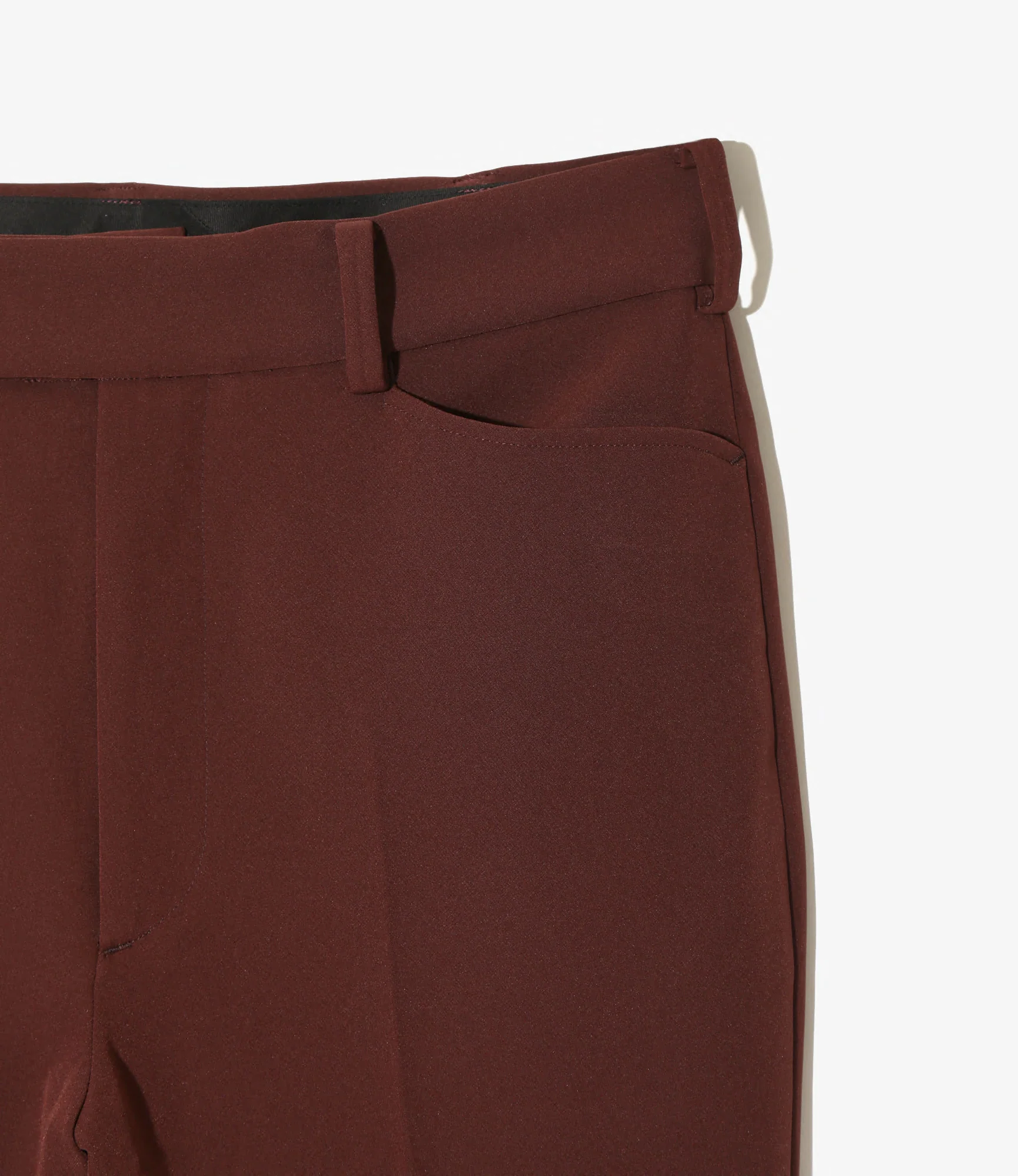 Boot-Cut Trouser - Brown - Poly Light Double Cloth - Image 3