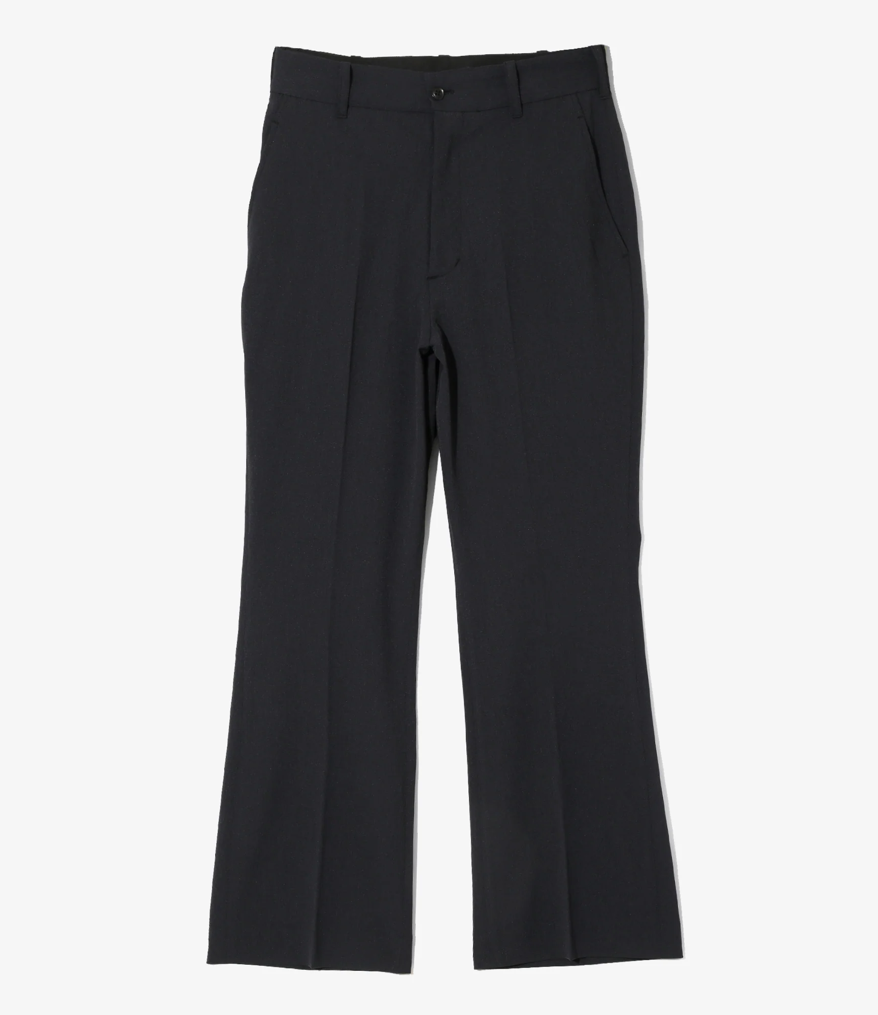 Boot Cut Trouser - Navy - Poly Twill