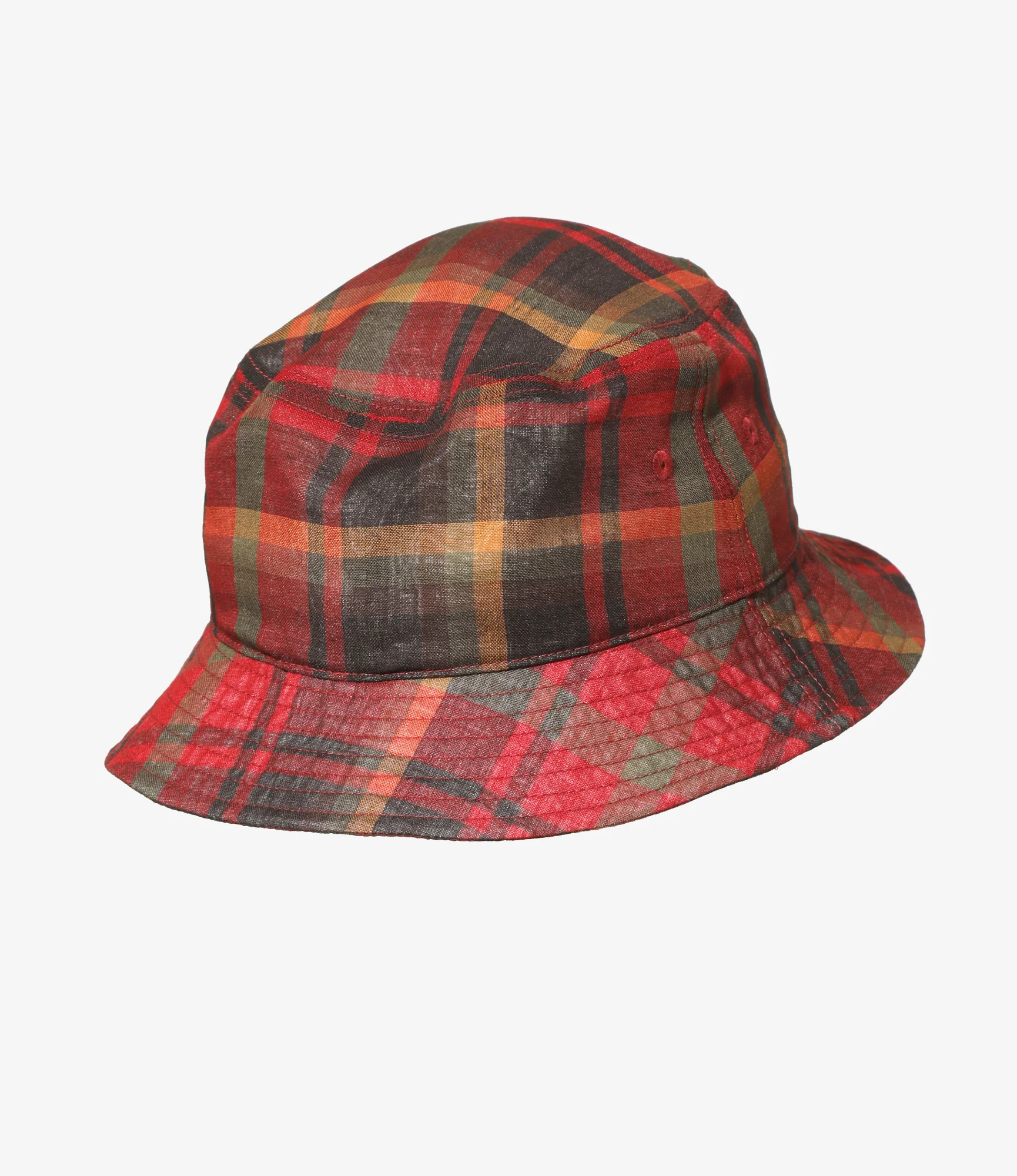Bucket Hat - Red - W/N Madras Check - Image 3