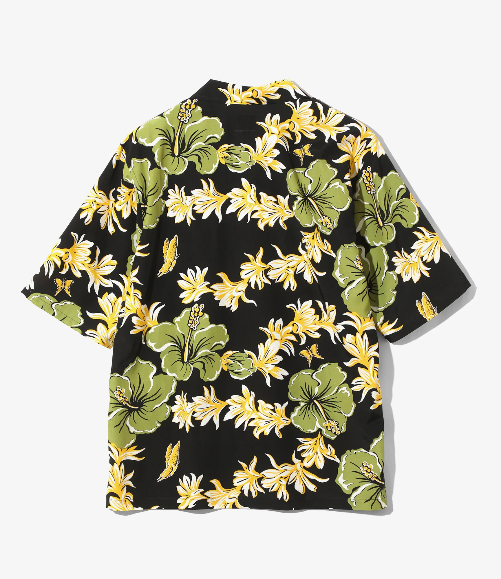 Cabana Shirt - Black - C/R Printed Flower & Papillon - Image 4