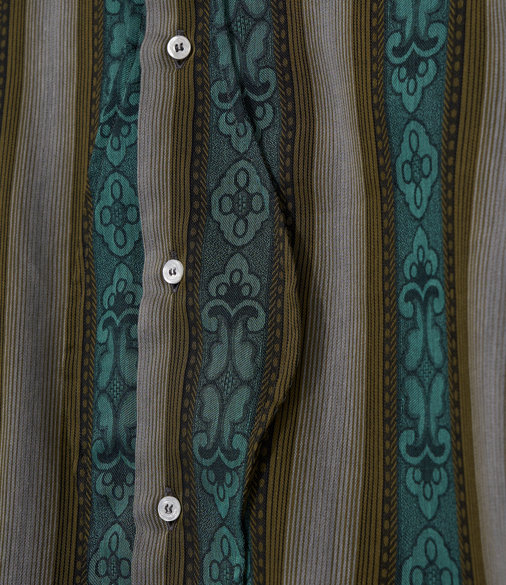 Camicie Capalbio - Olive - Fleur Stripe Jacquard - Image 5