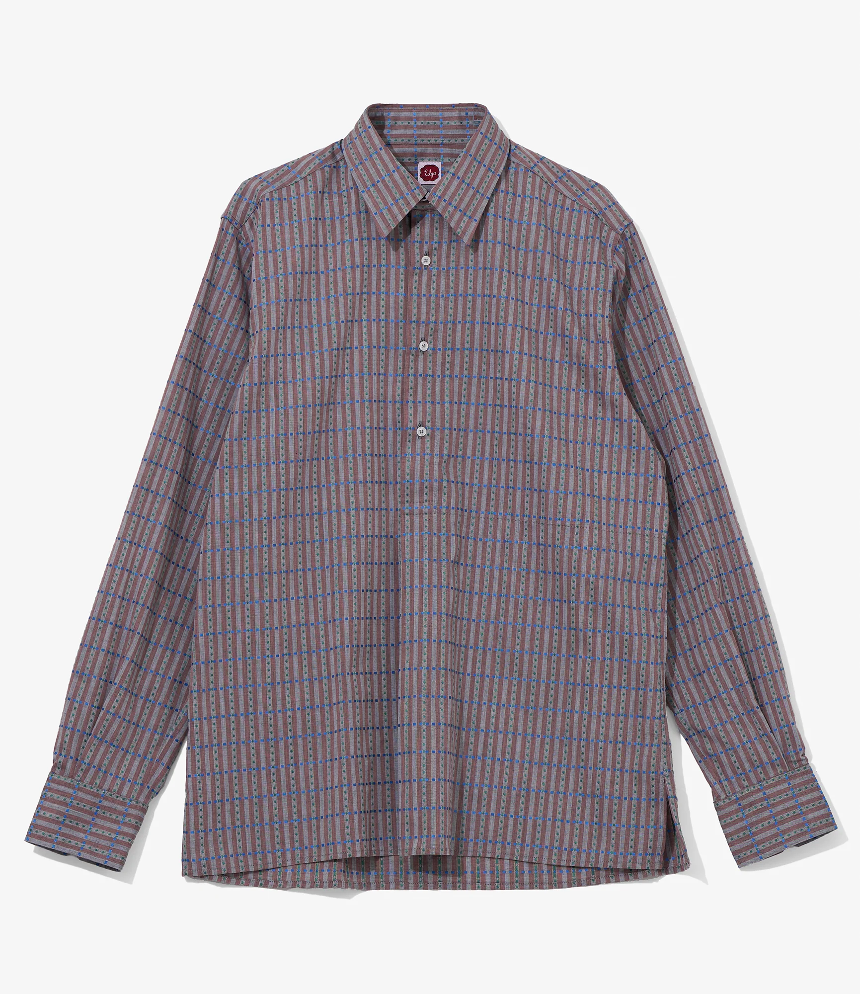 Camicie Doppio - Charcoal - Embroidered Stripe