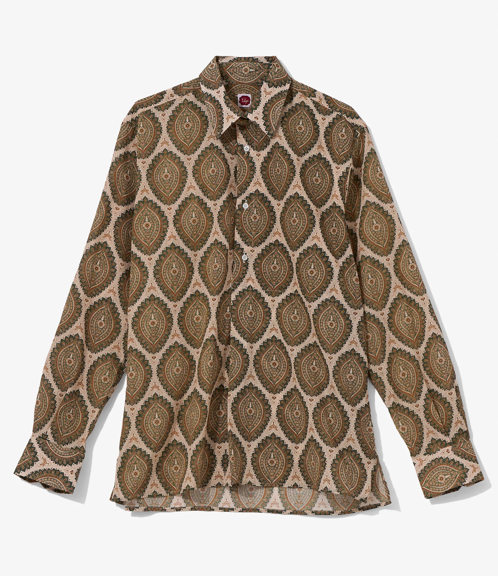 Camicie Doppio - Tan - Paisley Fan Print