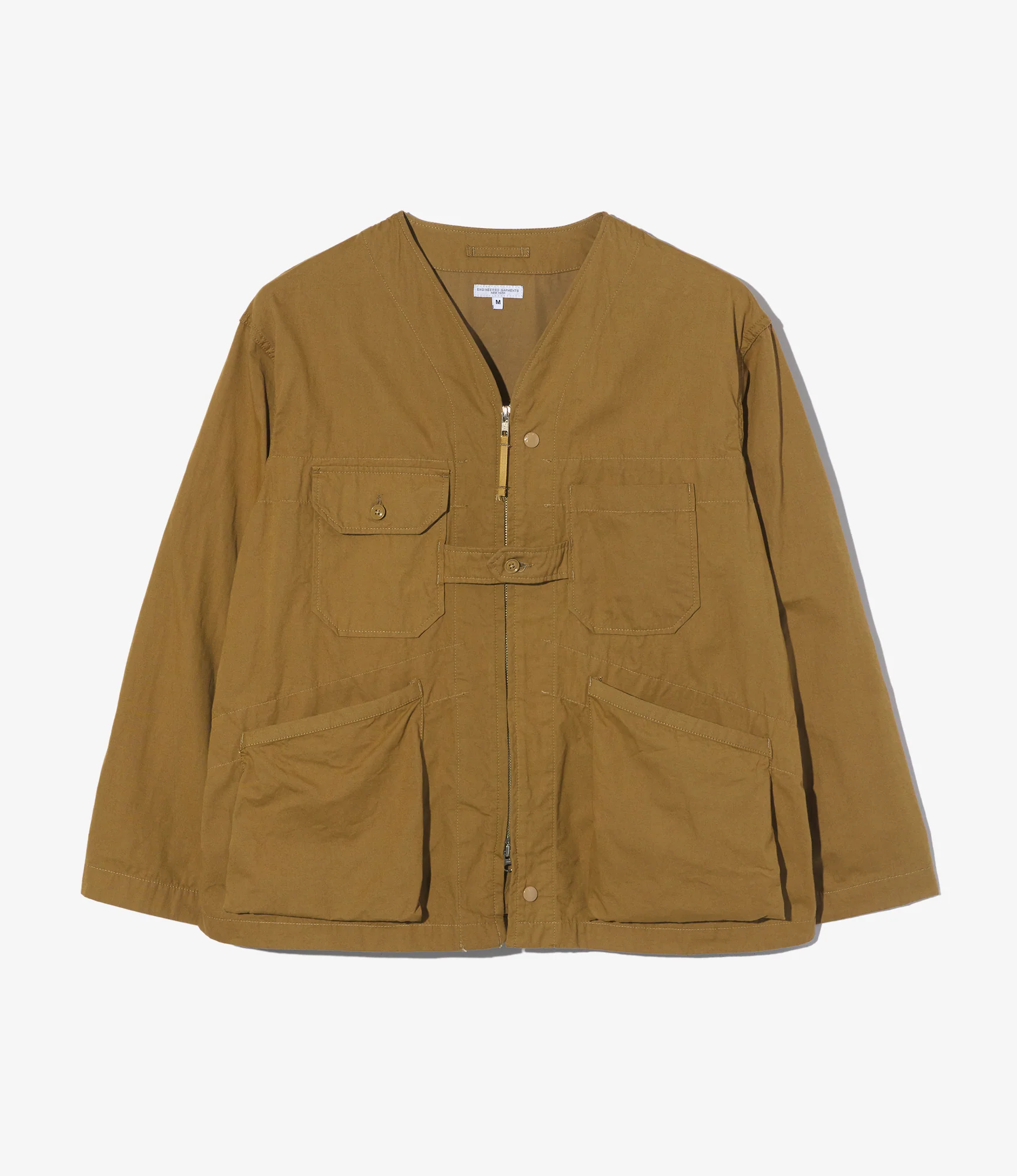 Cardigan Jacket - Dk. Khaki Cotton Crosgrain