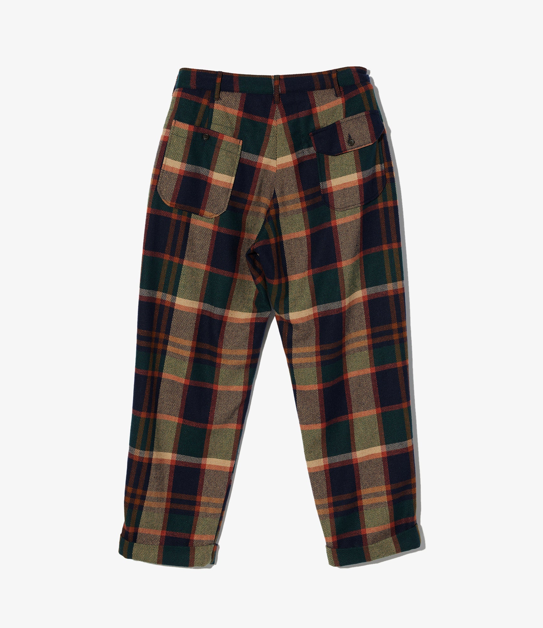 Carlyle Pant - Navy/Brown Heavy Wool Plaid - Image 2