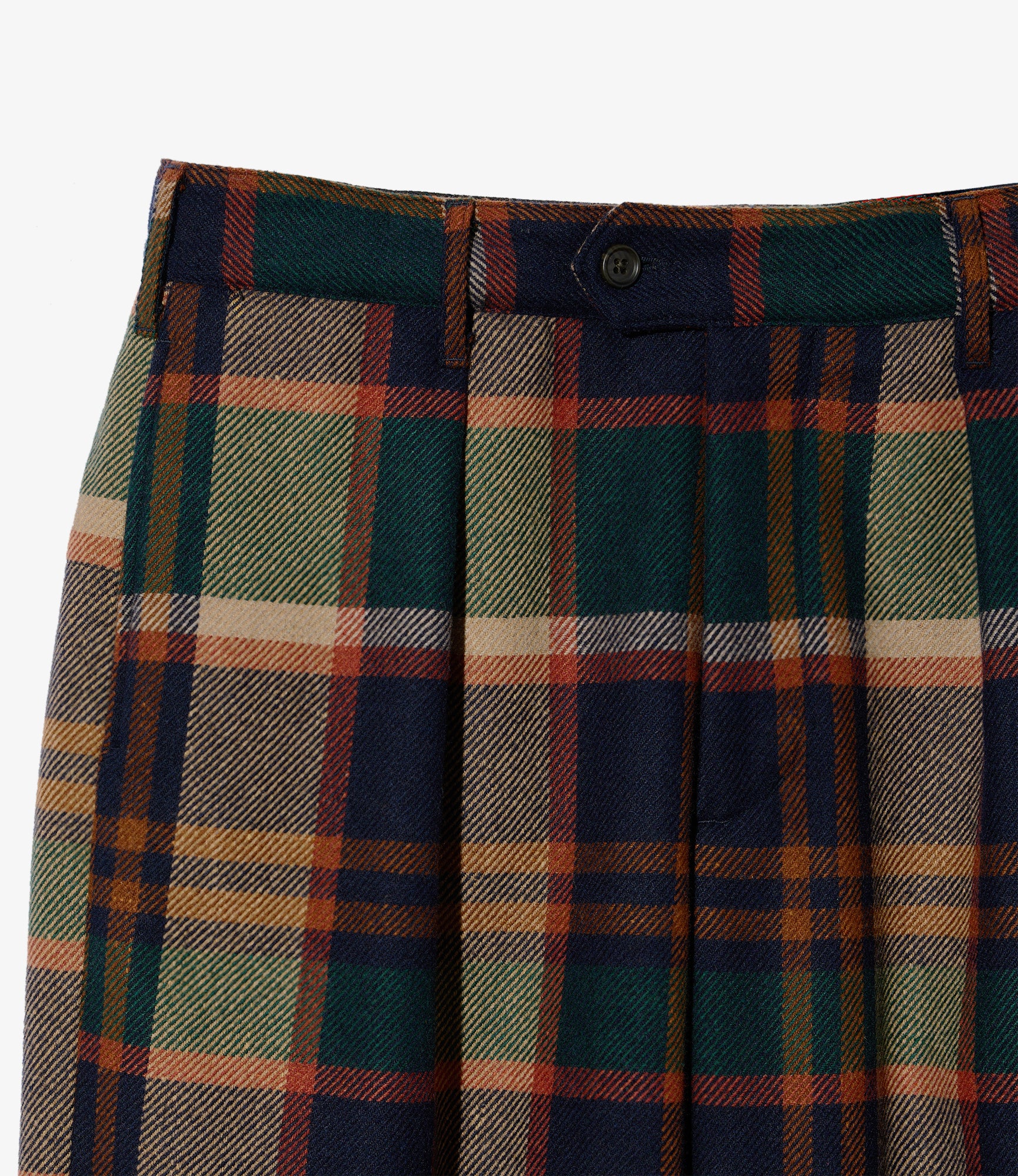 Carlyle Pant - Navy/Brown Heavy Wool Plaid - Image 5