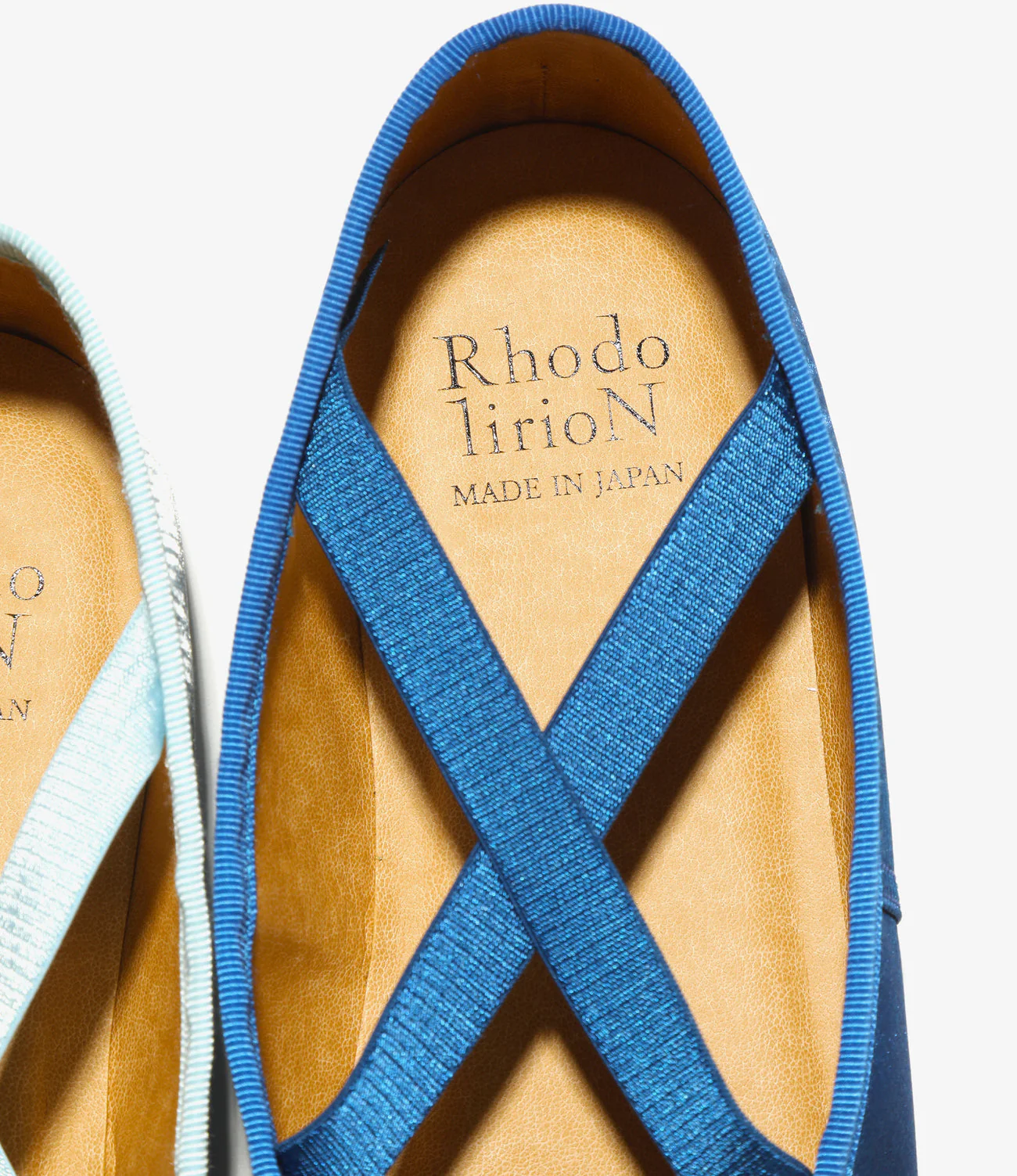 Color Combination Ballet Shoes - Blue - Sateen - Image 5