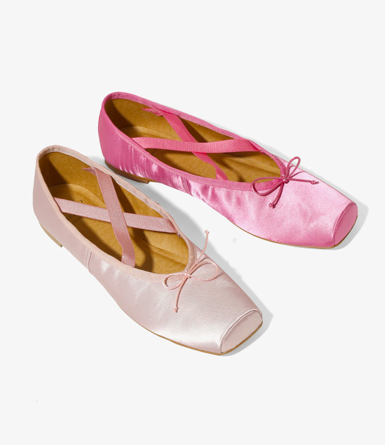 Color Combination Ballet Shoes - Pink - Sateen