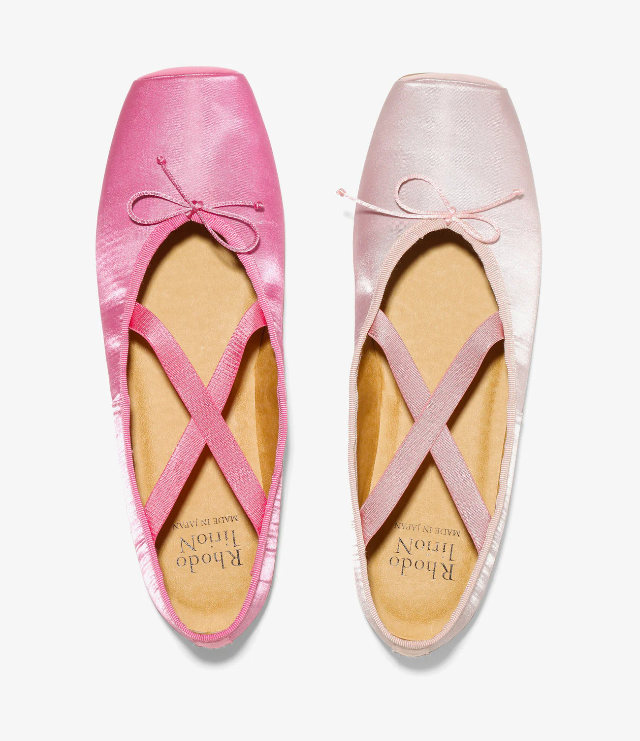 Color Combination Ballet Shoes - Pink - Sateen - Image 2