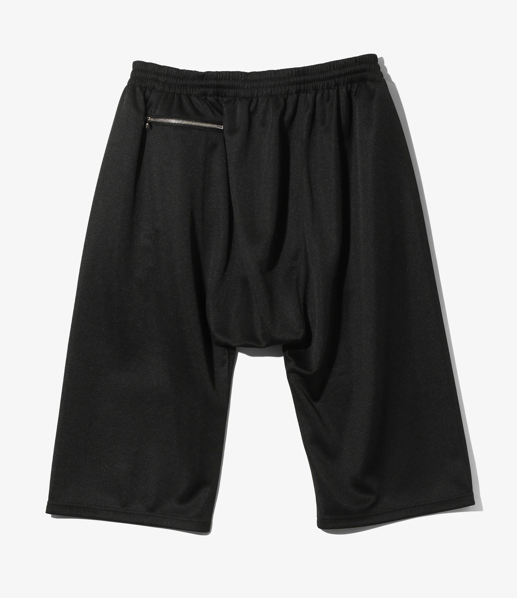 Cropped Sarouel Track Pant - Black - Poly Smooth - Image 4
