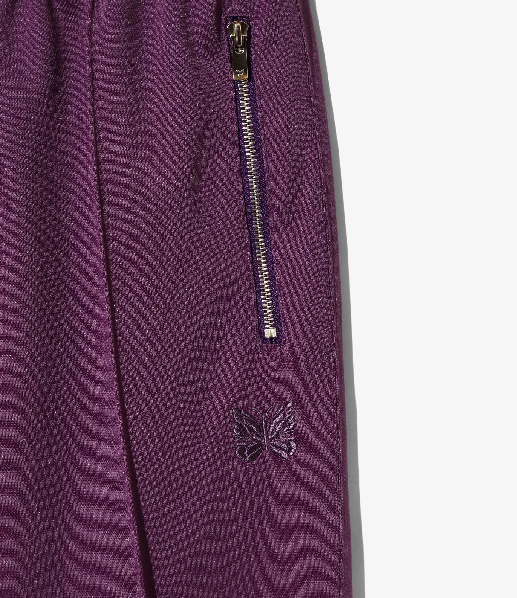 Cropped Sarouel Track Pant - Purple - Poly Smooth - Image 2
