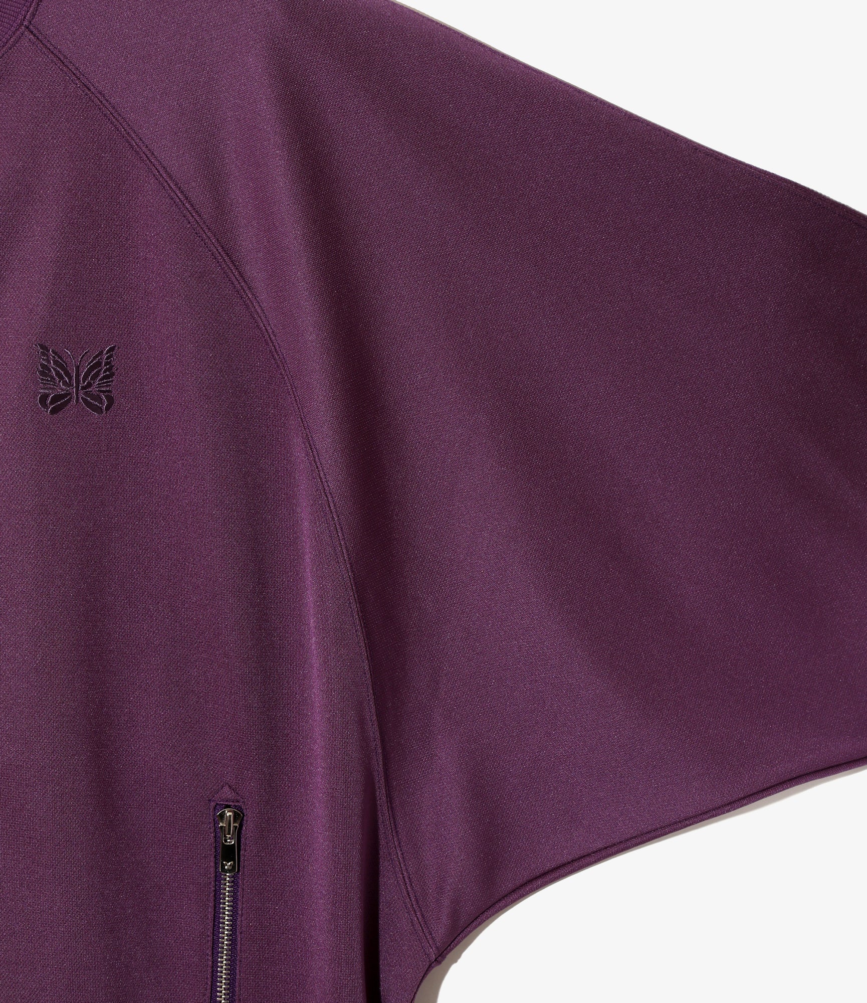 Dolman Sleeve Track Jacket - Purple - Poly Smooth - Image 4