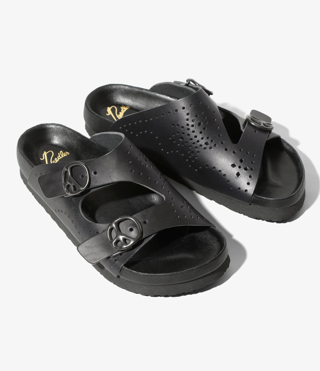 Double Strap Sandal - Black - Cowhide Lthr.
