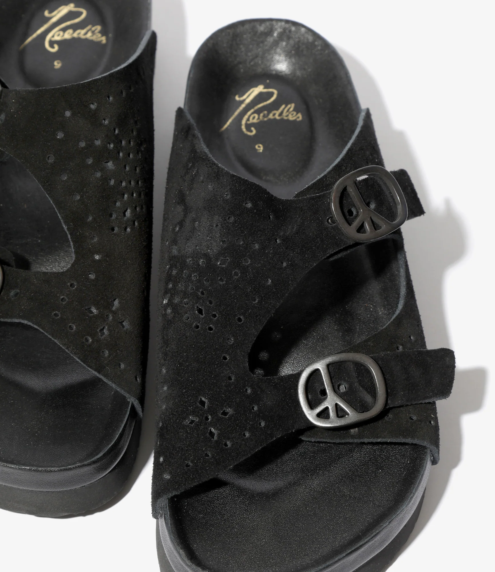 Double Strap Sandal - Black - Suede Leather - Image 3