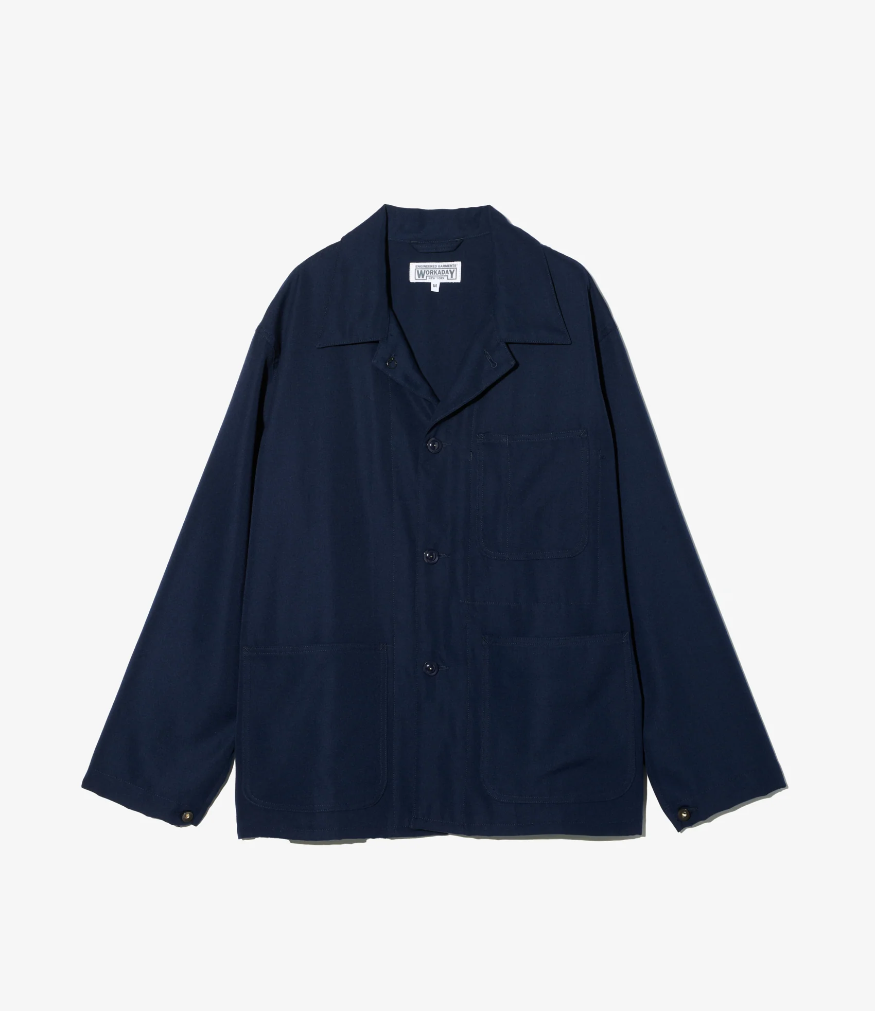 Utility Jacket - Dk. Navy Poly Wool Twill Gabardine