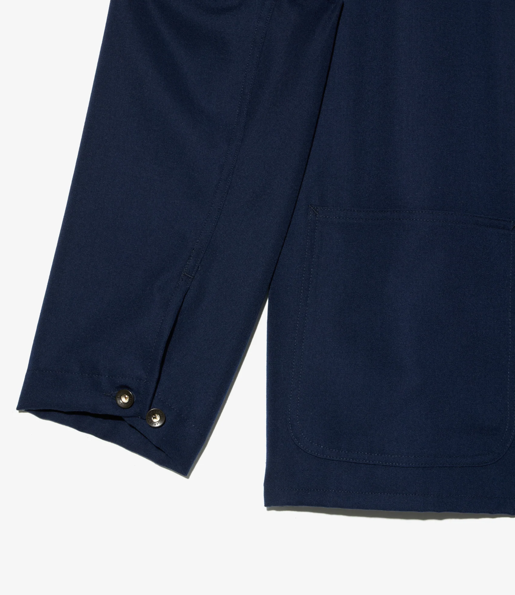 Utility Jacket - Dk. Navy Poly Wool Twill Gabardine - Image 3