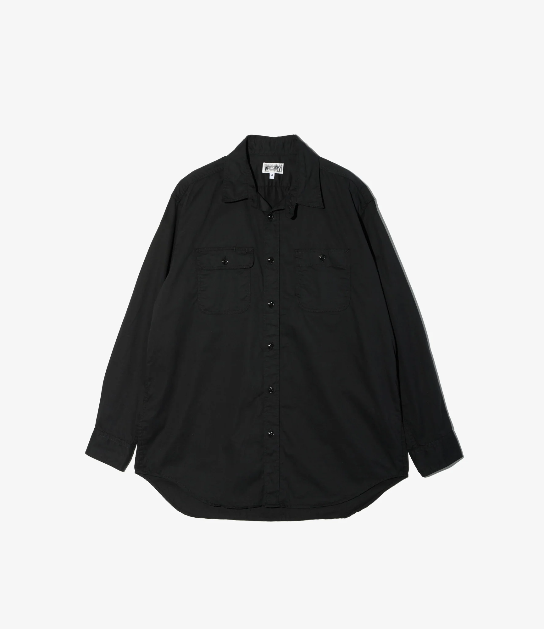 Utility Shirt - Black Cotton Micro Sanded Twill