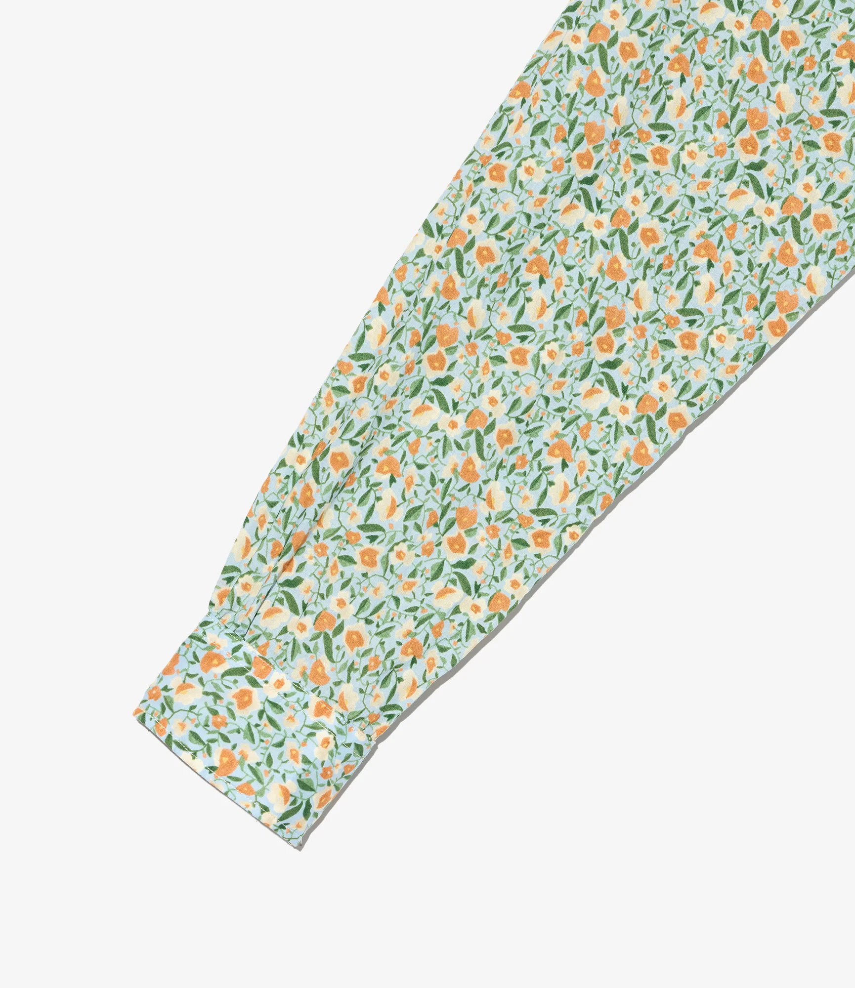 19th Century BD Shirt - Blue Small Floral Cotton Lawn - Image 4