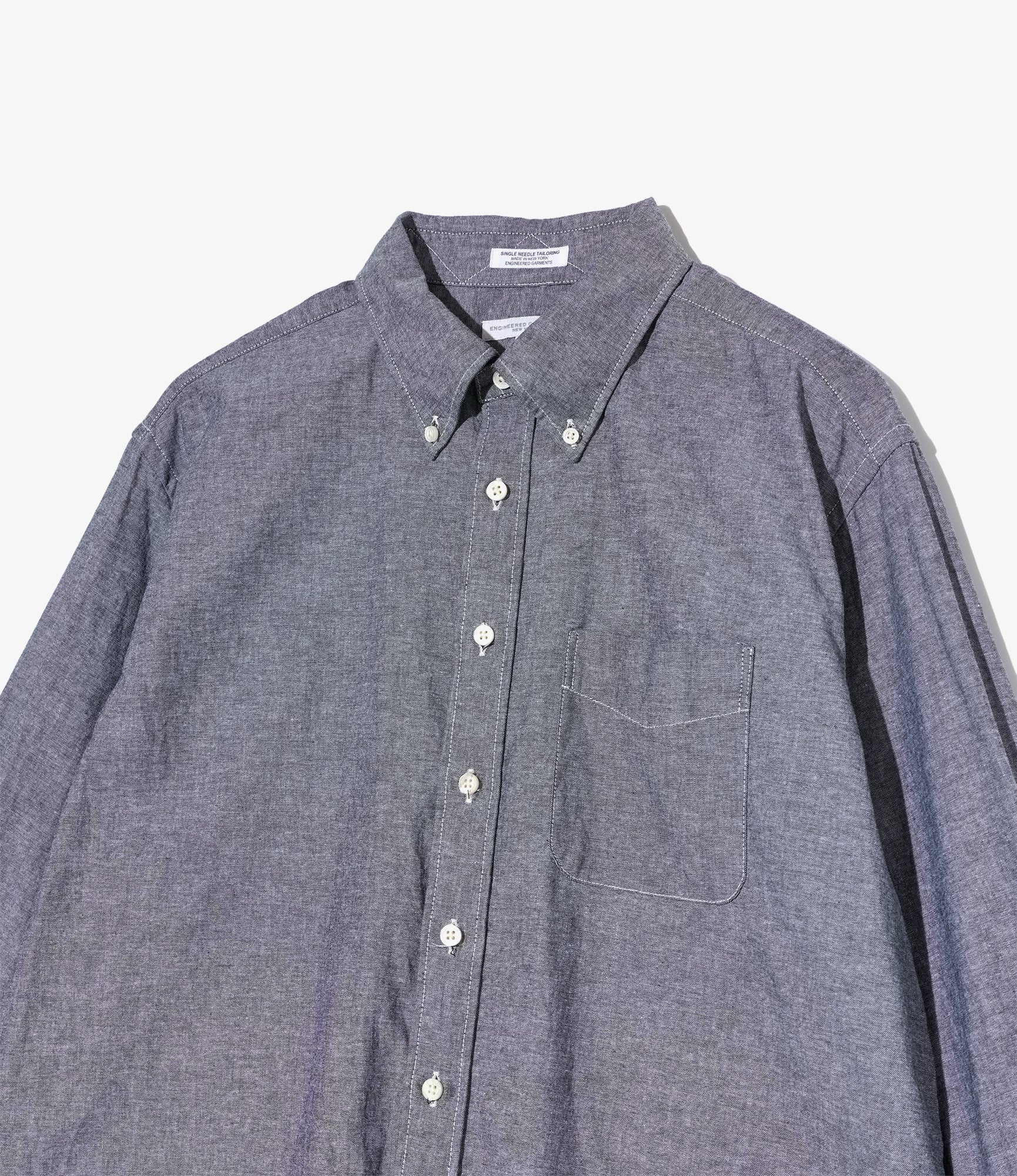 19th Century BD Shirt - Grey Cotton Chambray - Image 3