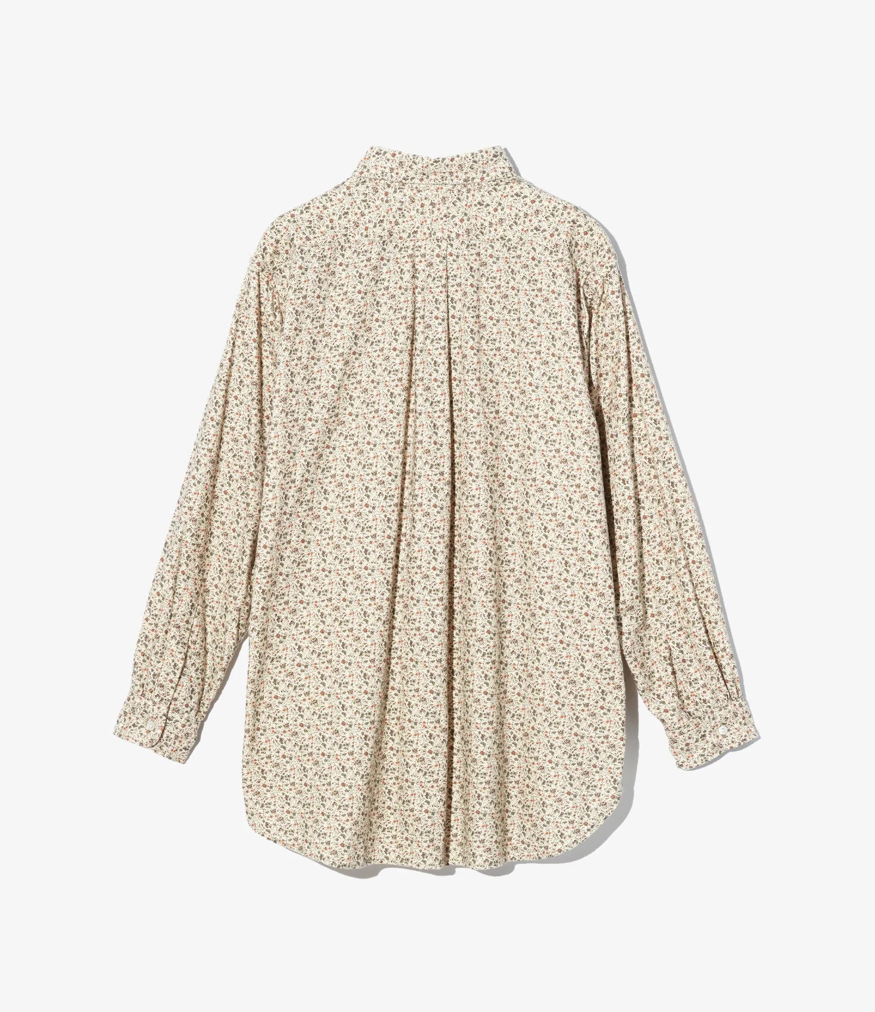 19th Century BD Shirt - Natural Cotton Small Floral Flannel - Image 2