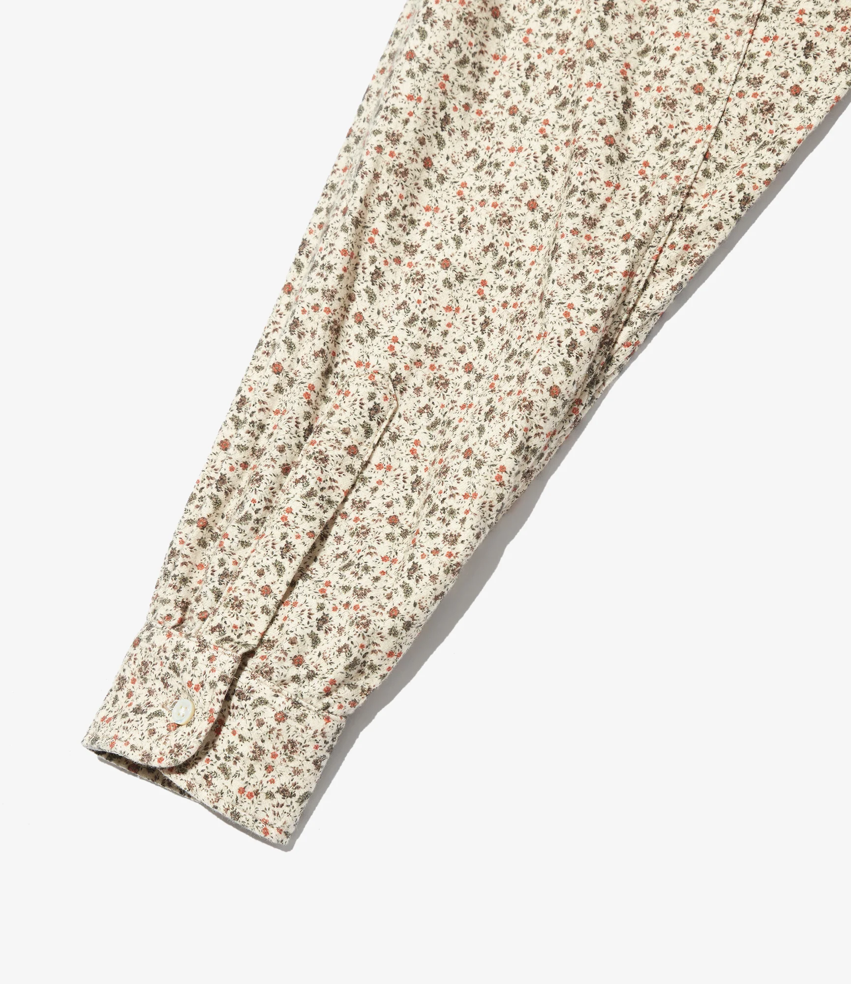 19th Century BD Shirt - Natural Cotton Small Floral Flannel - Image 4