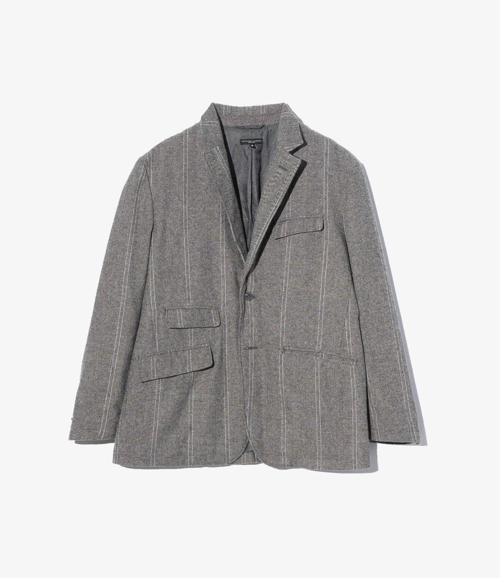 Andover Jacket - Lt. Grey Wool Striped HB