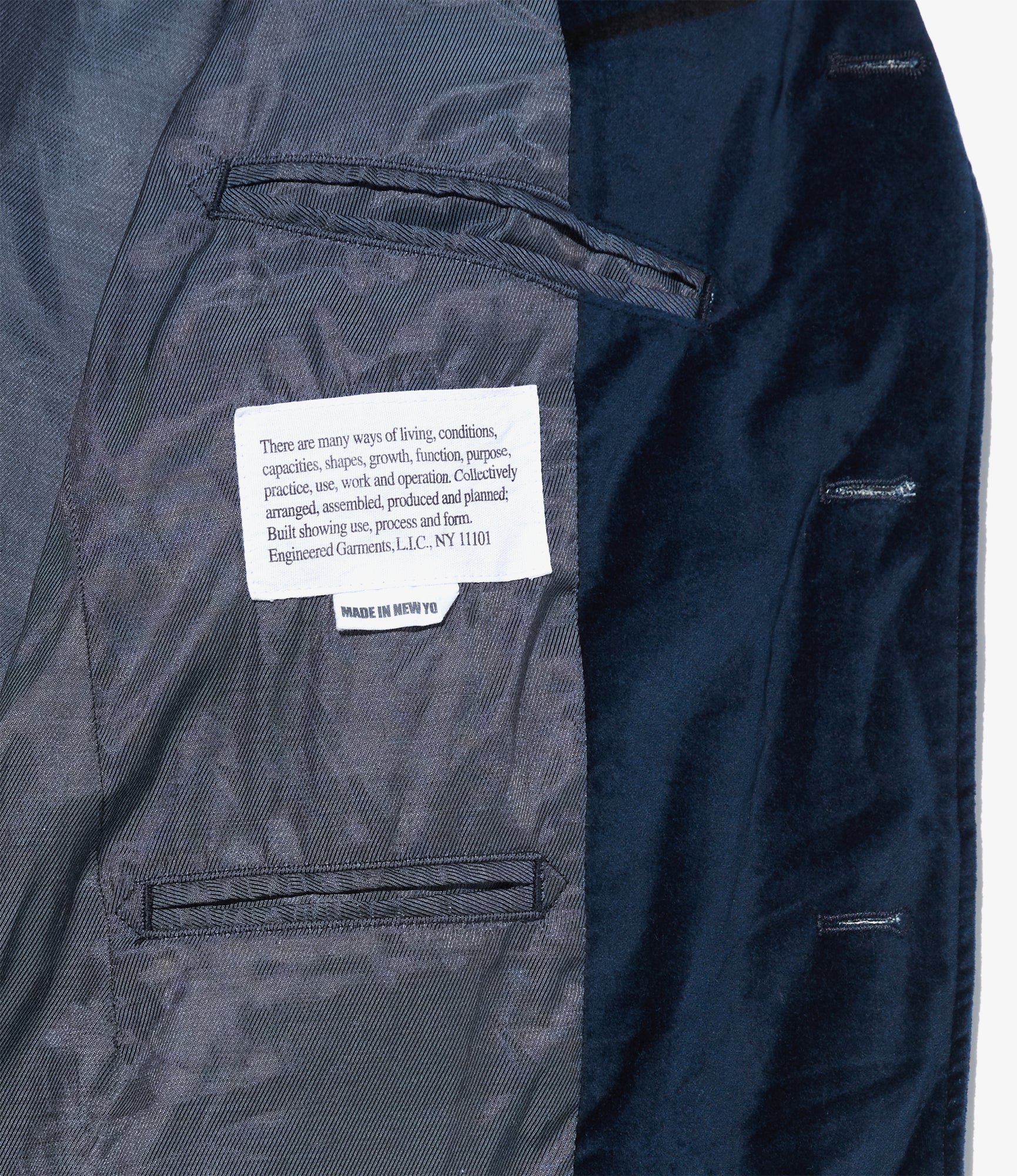 Andover Jacket - Navy Cotton Printed Music Note Velveteen - Image 3