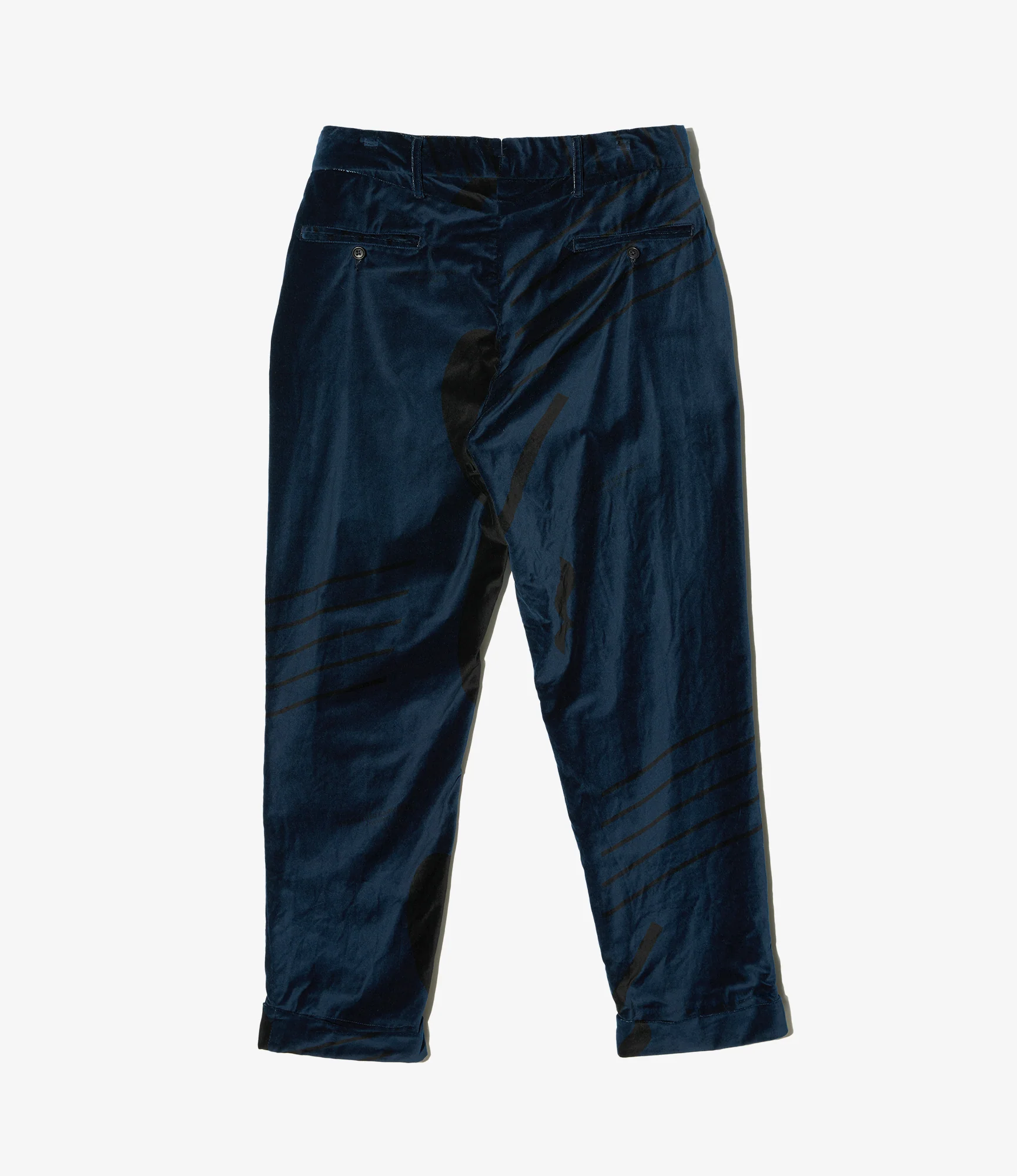 Andover Pant - Navy Cotton Printed Music Note Velveteen - Image 2
