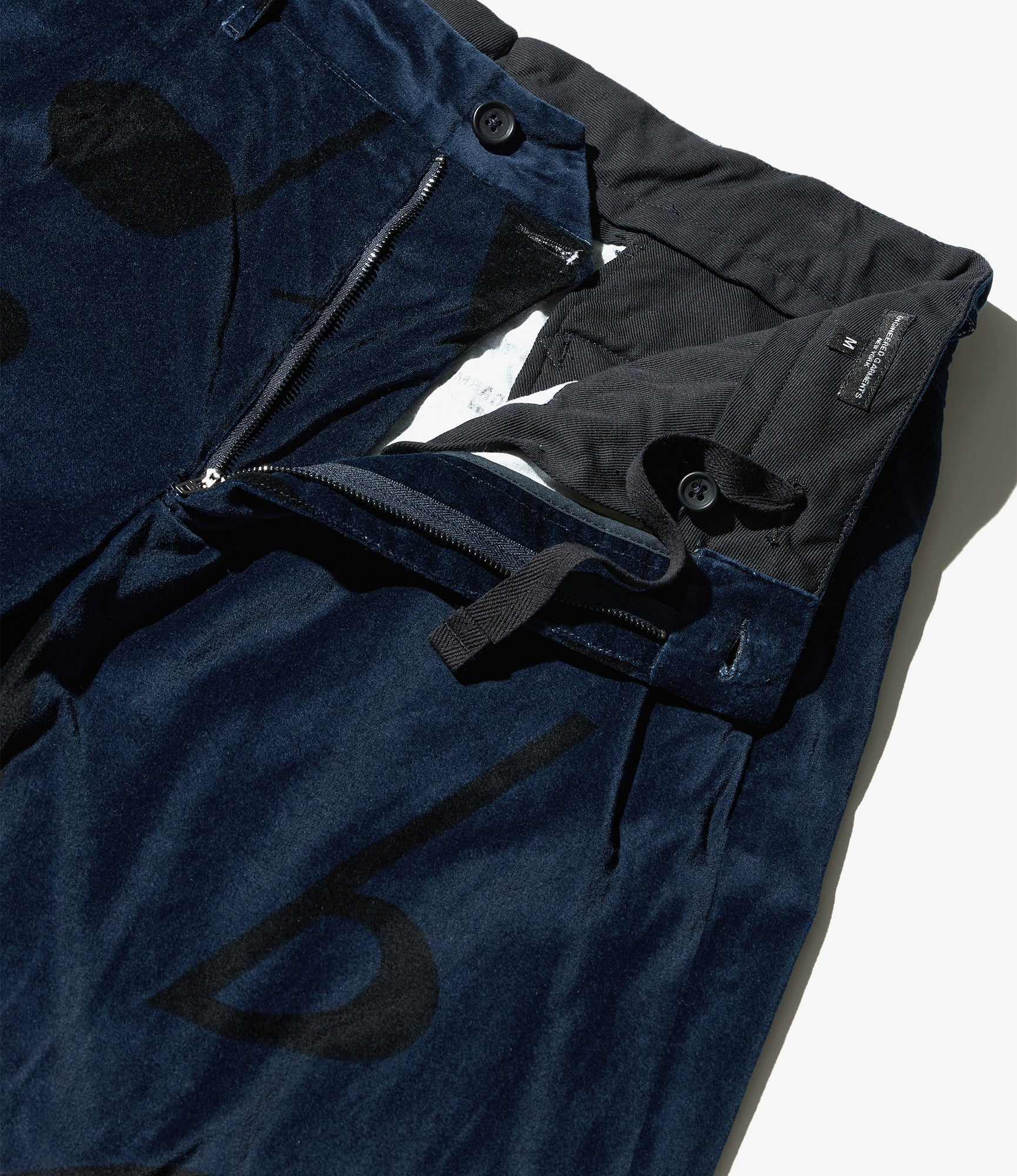 Andover Pant - Navy Cotton Printed Music Note Velveteen - Image 4