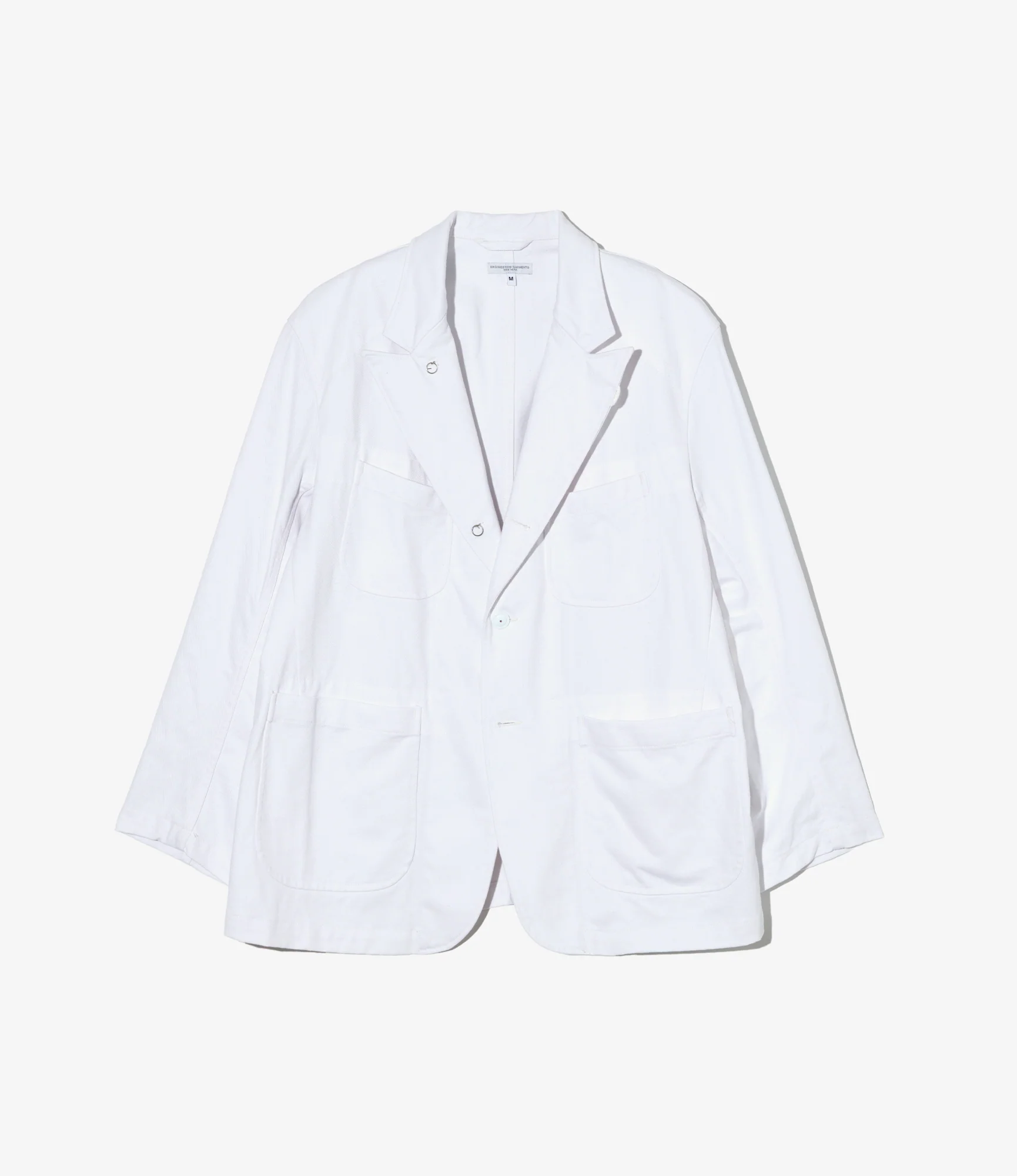 Bedford Jacket - White Cotton Heavy Twill