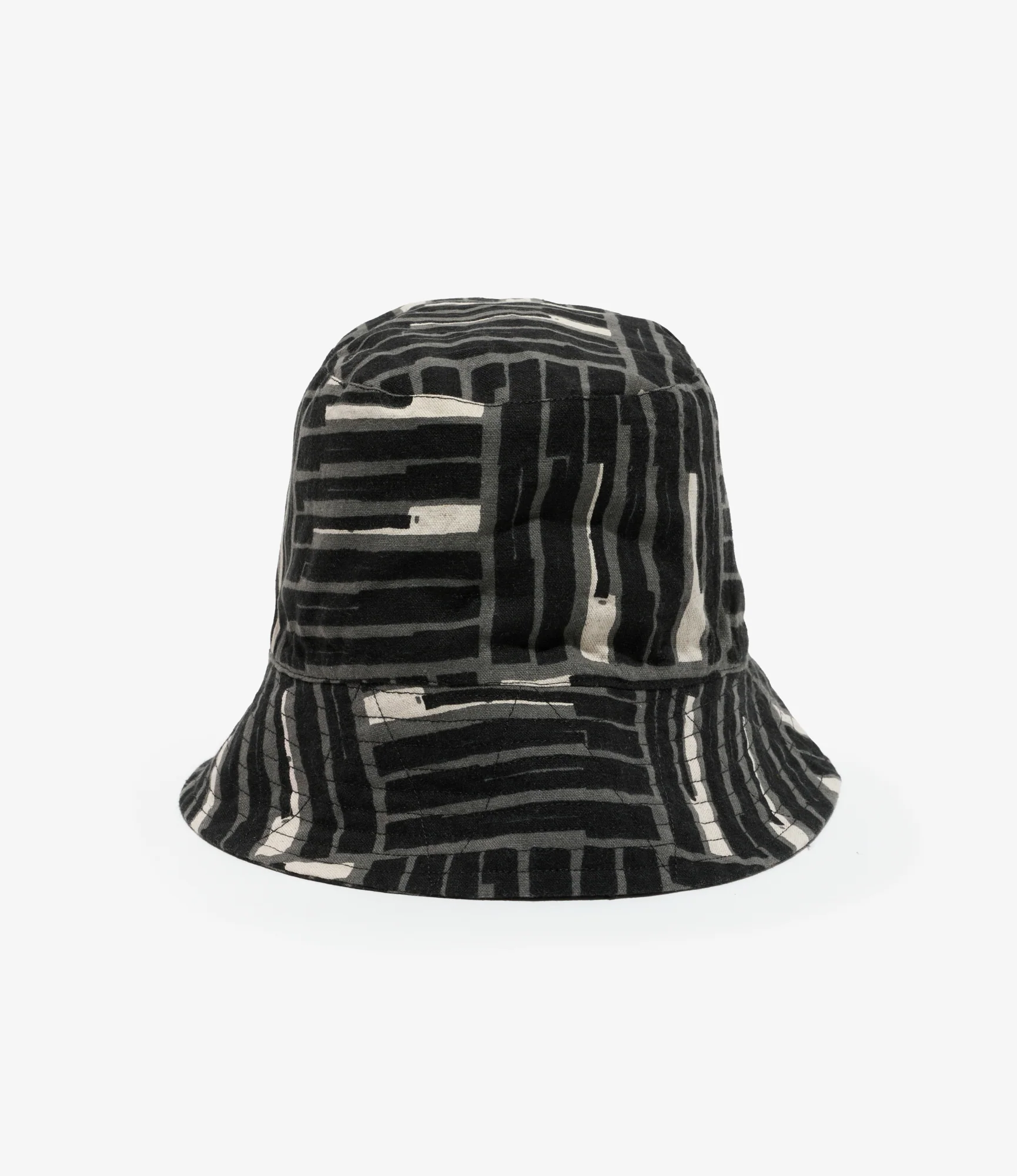 Bucket Hat - Black CL Tile Print Canvas