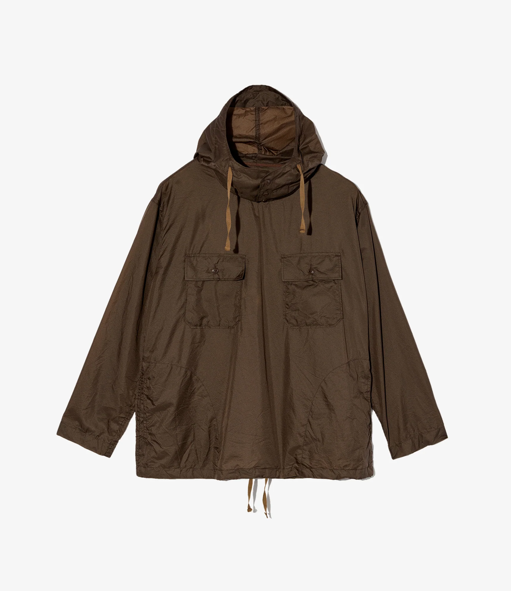 Cagoule Shirt - Brown Nylon Micro Ripstop