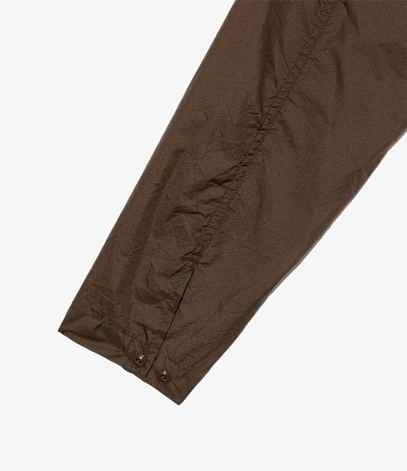 Cagoule Shirt - Brown Nylon Micro Ripstop - Image 5