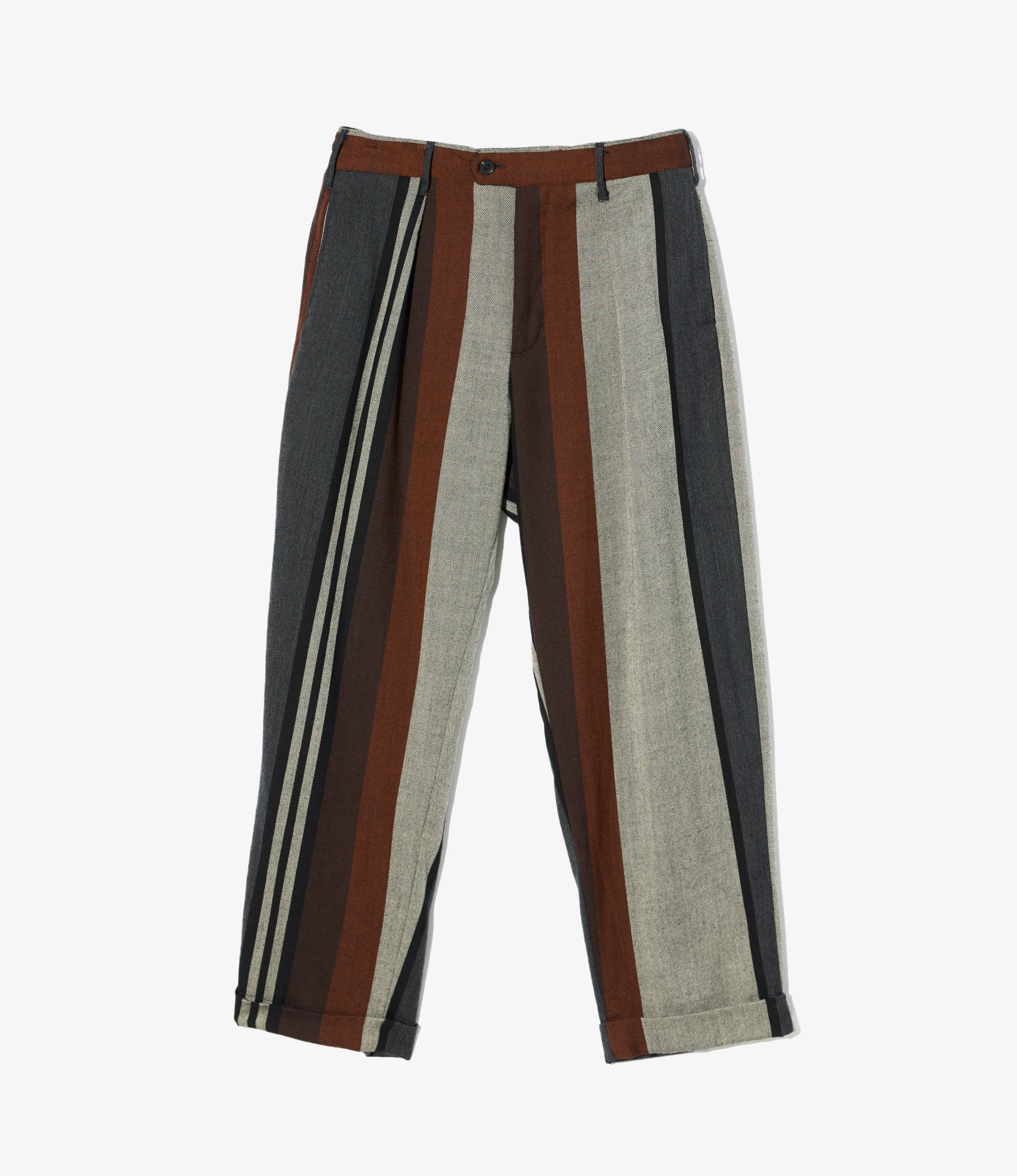 Carlyle Pant - Multi Color Wide Stripe Worsted Wool